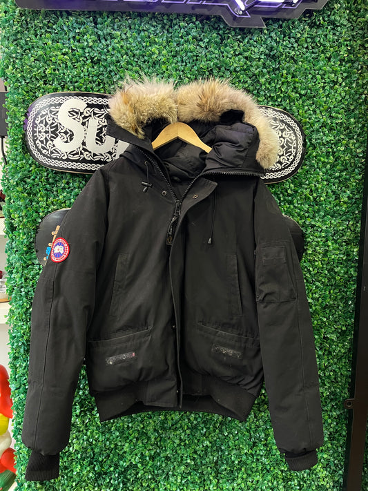 Canada Goose Fur Hooded Jacket “Black”