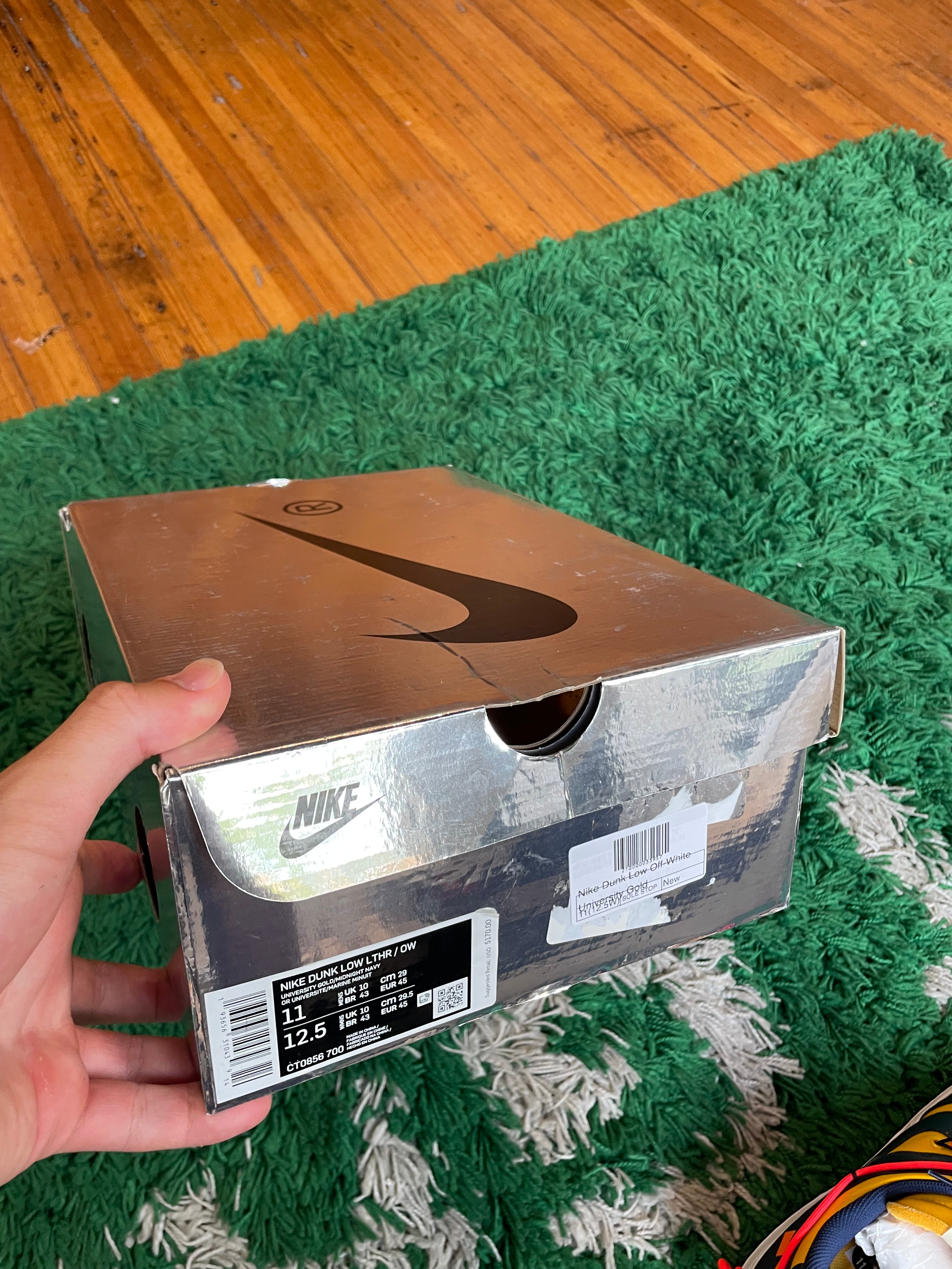 Nike Dunk Low x Off White “Gold”