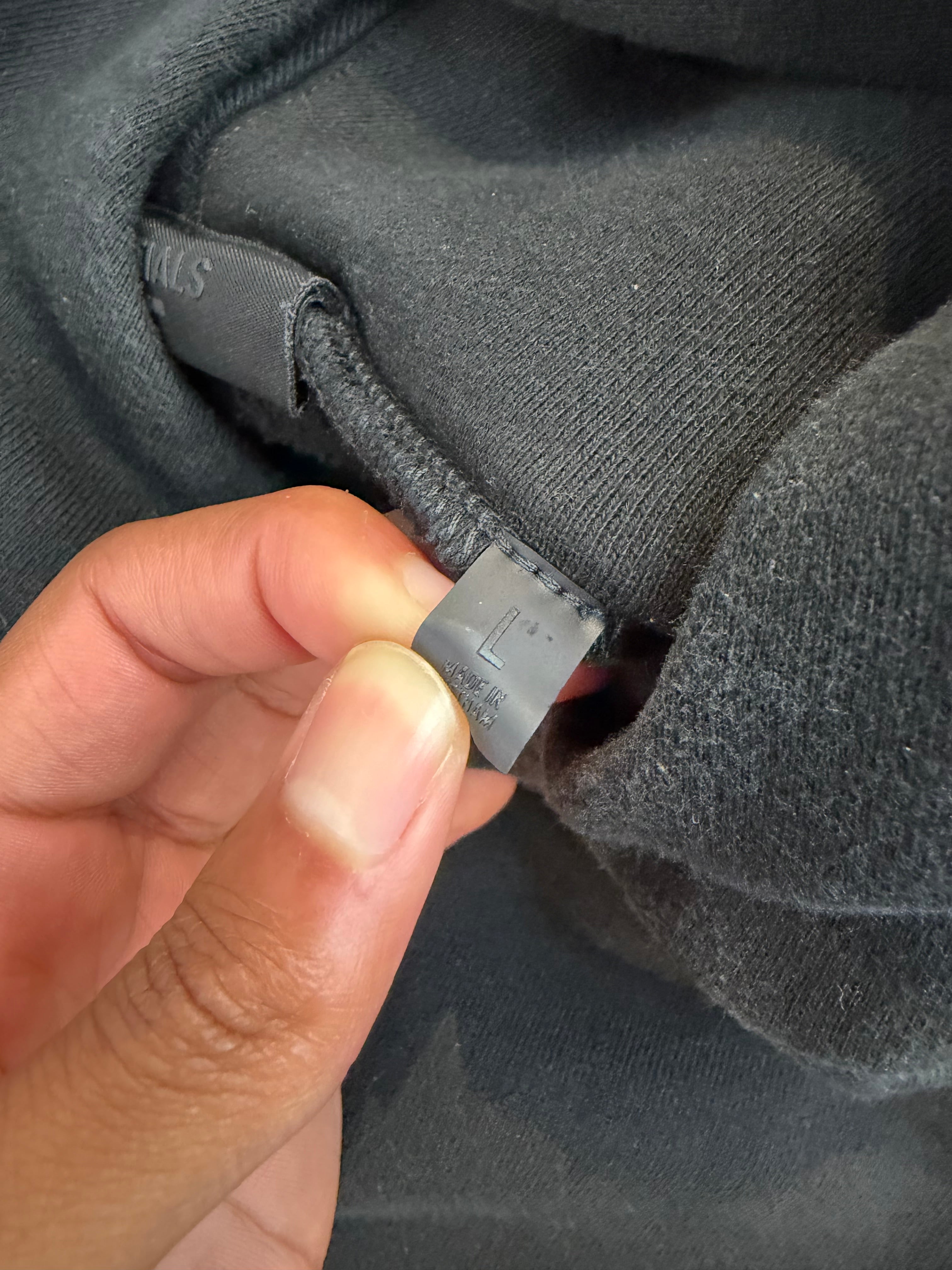 Essentials Hoodie Tiny Center Logo Black