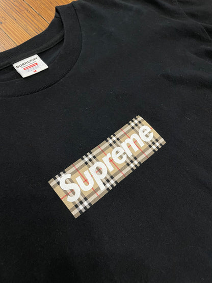 Supreme x Burberry Box Logo Tee “Black”