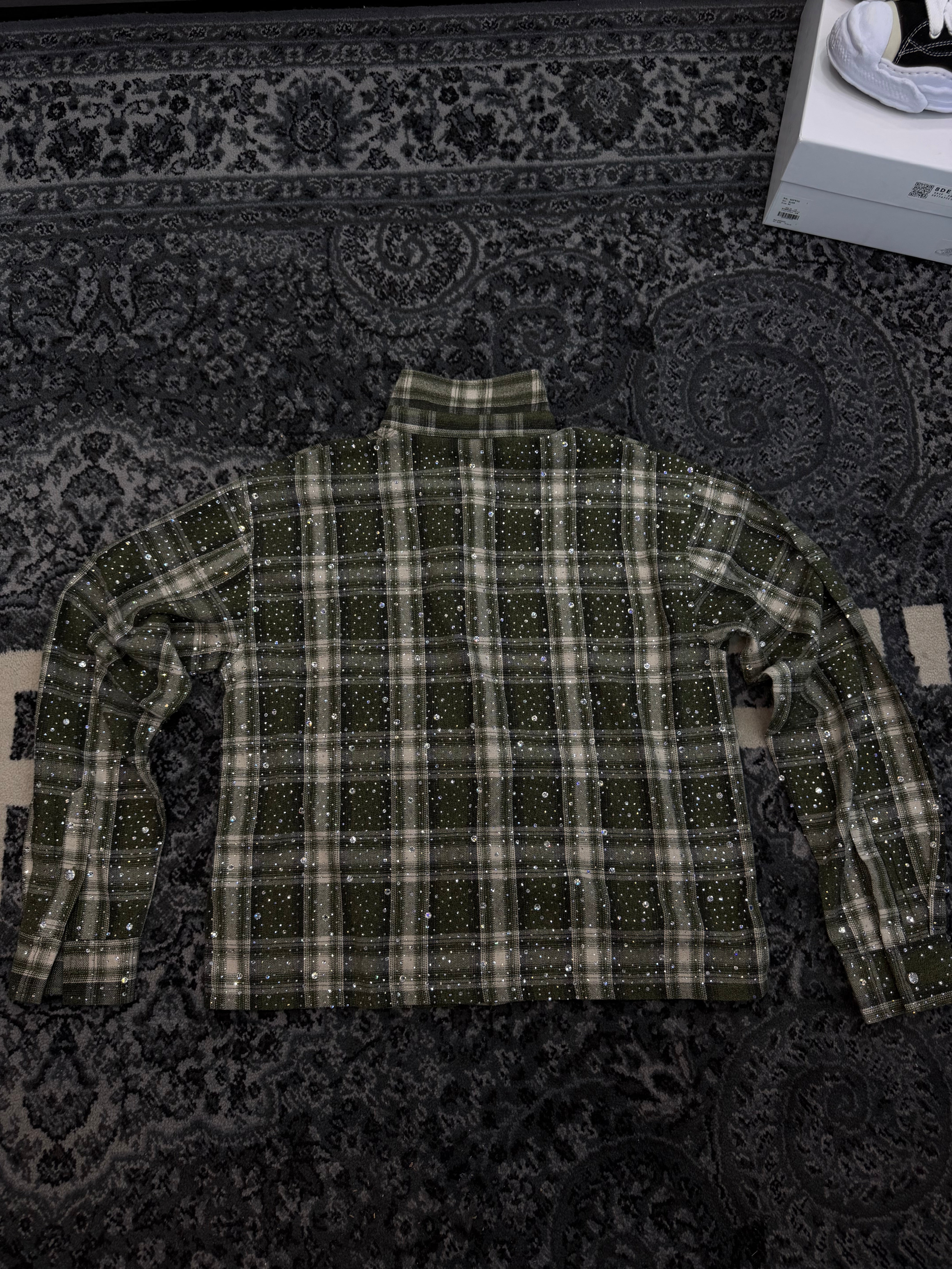 Vale Flannel Green “Bedazzle”