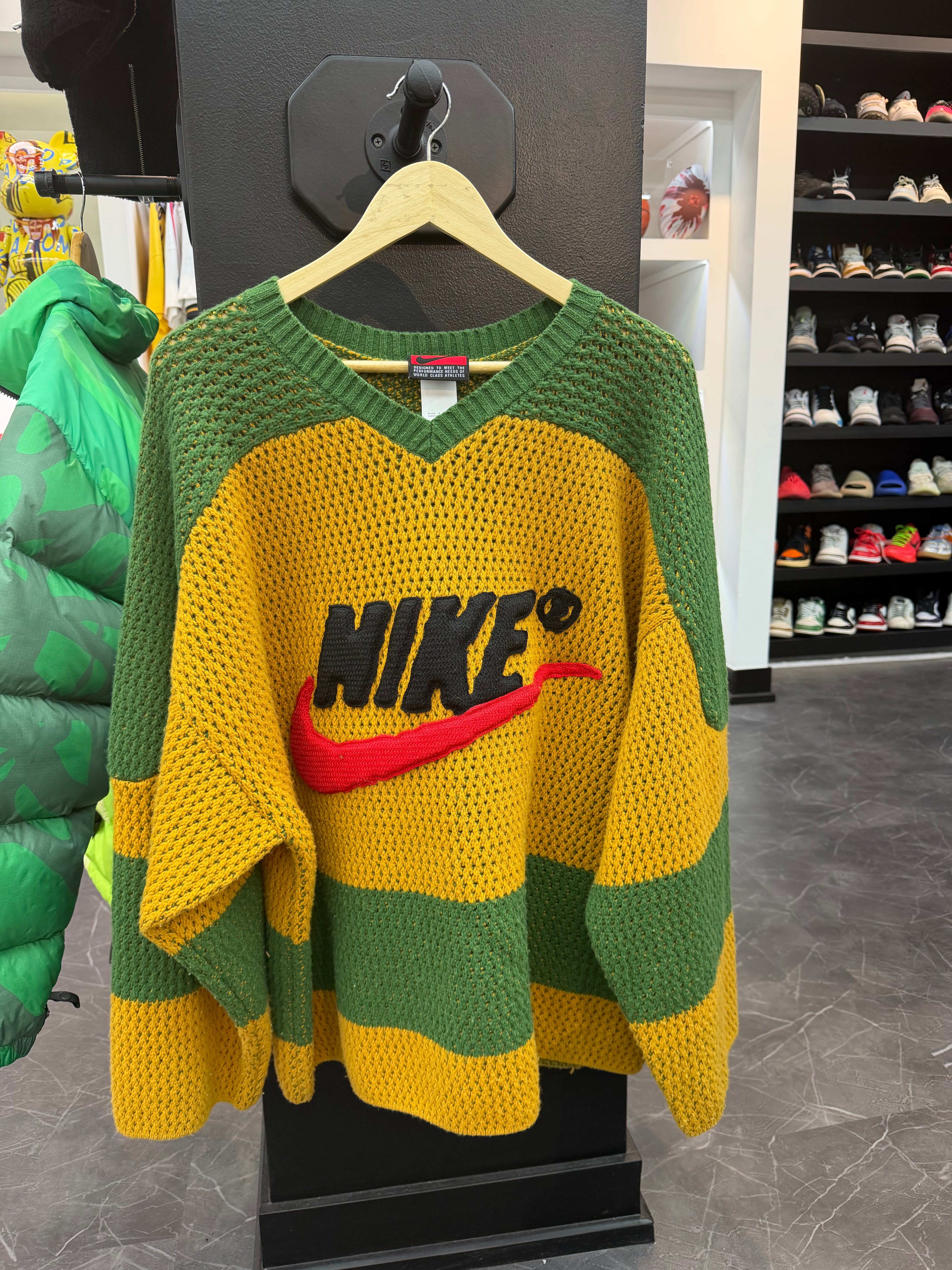 Nike x CPFM Crochet Hockey Sweater “Green Yellow”