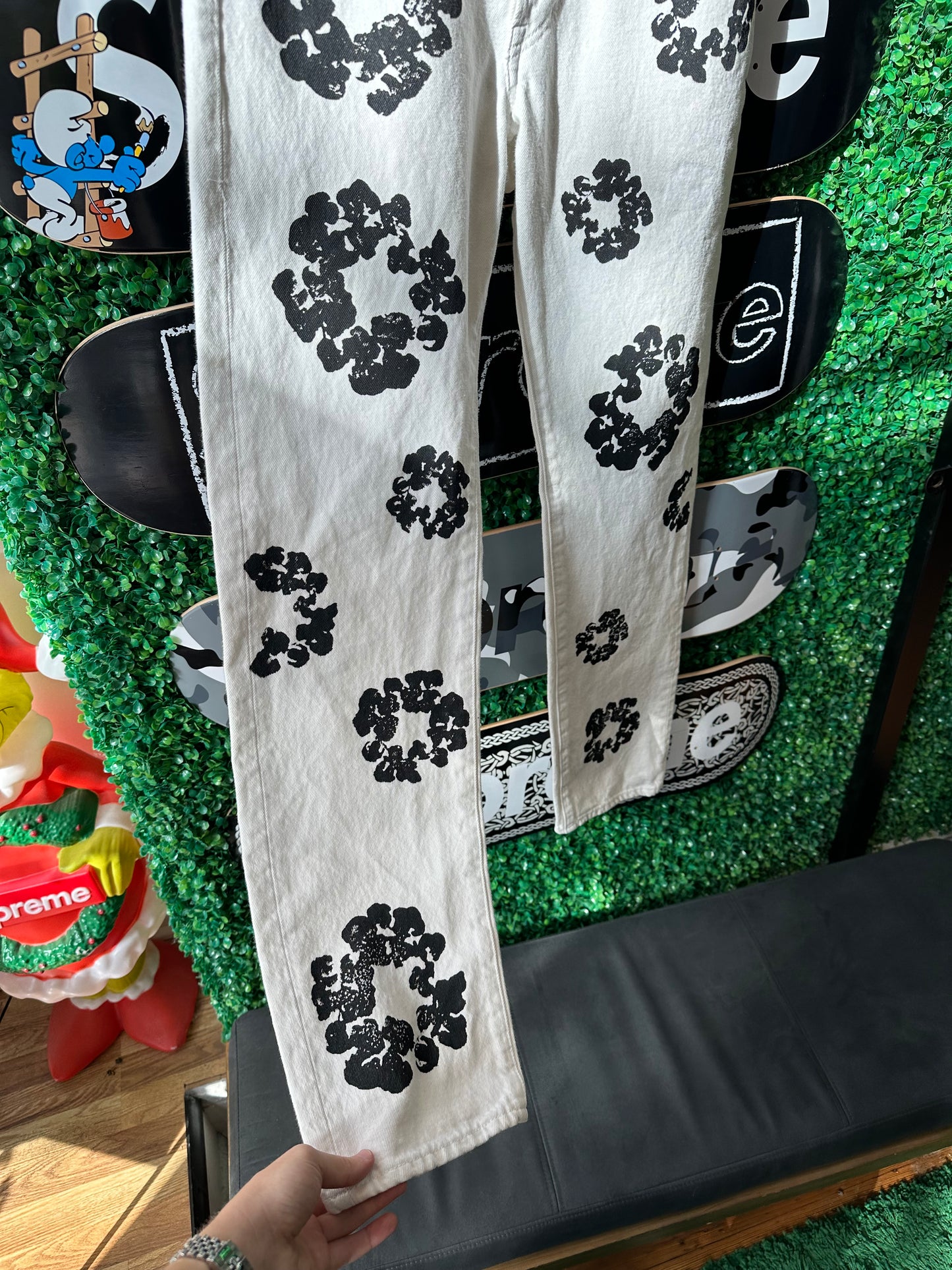 Denim Tears Cotton Wreath Jeans “White” (32)