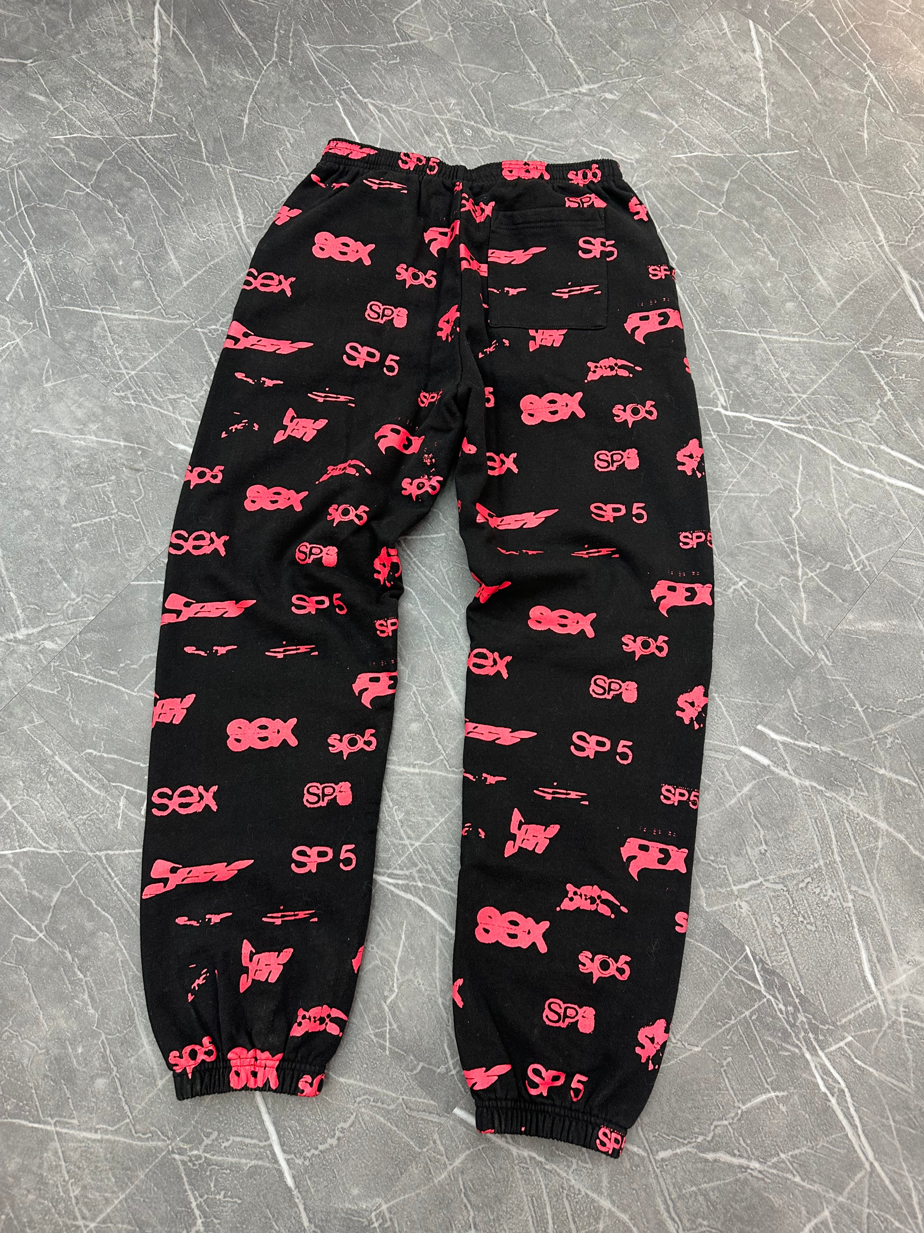 Sp5der Sweatpants Sex Black Red (M)