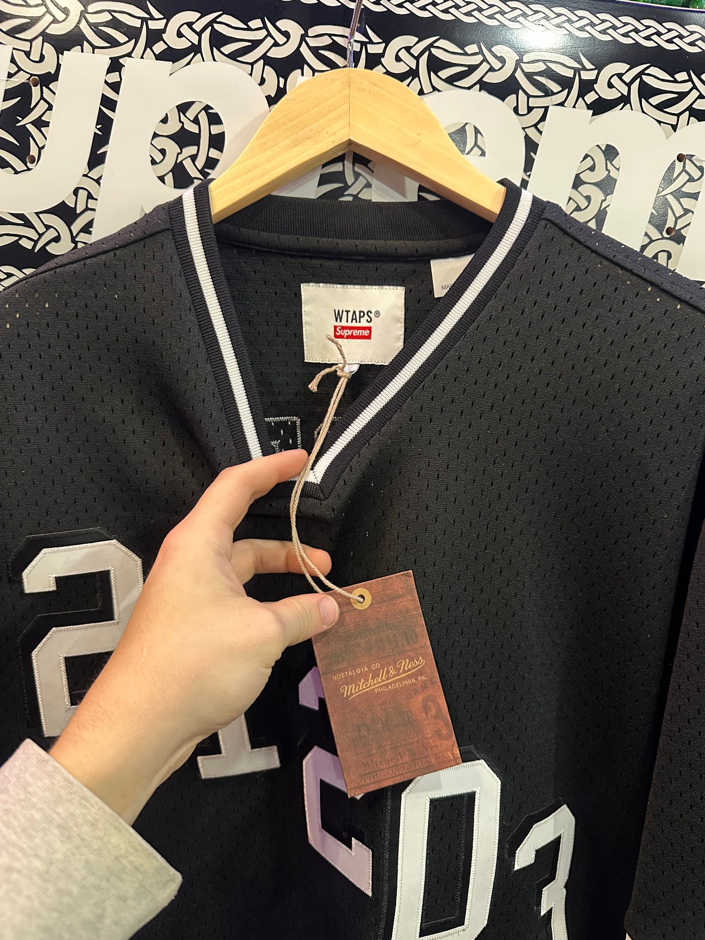Supreme WTAPS Mitchell & Ness Hockey Jersey “Black”