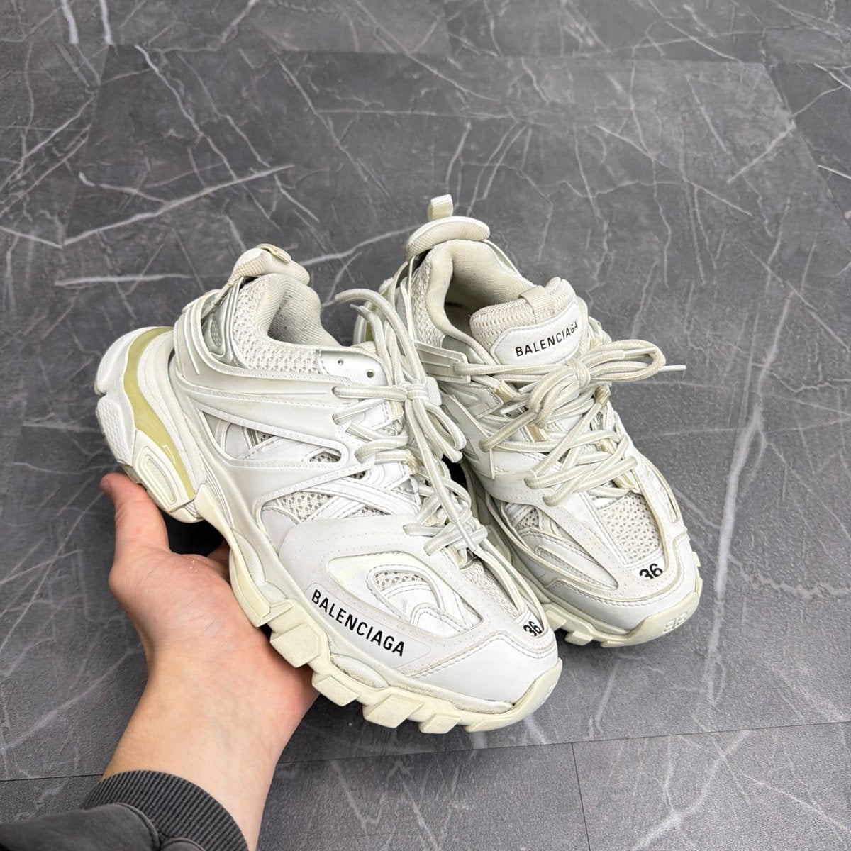 Balenciaga Track Trainer White (Women's) (Size 36) (Lightly Worn)