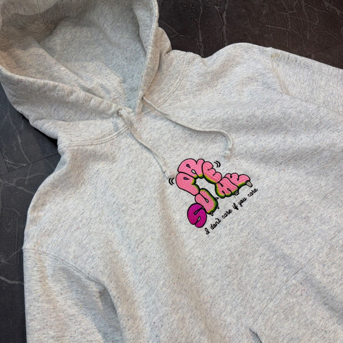 Supreme Don't Care Hooded Sweatshirt Heather Multi - Image 2