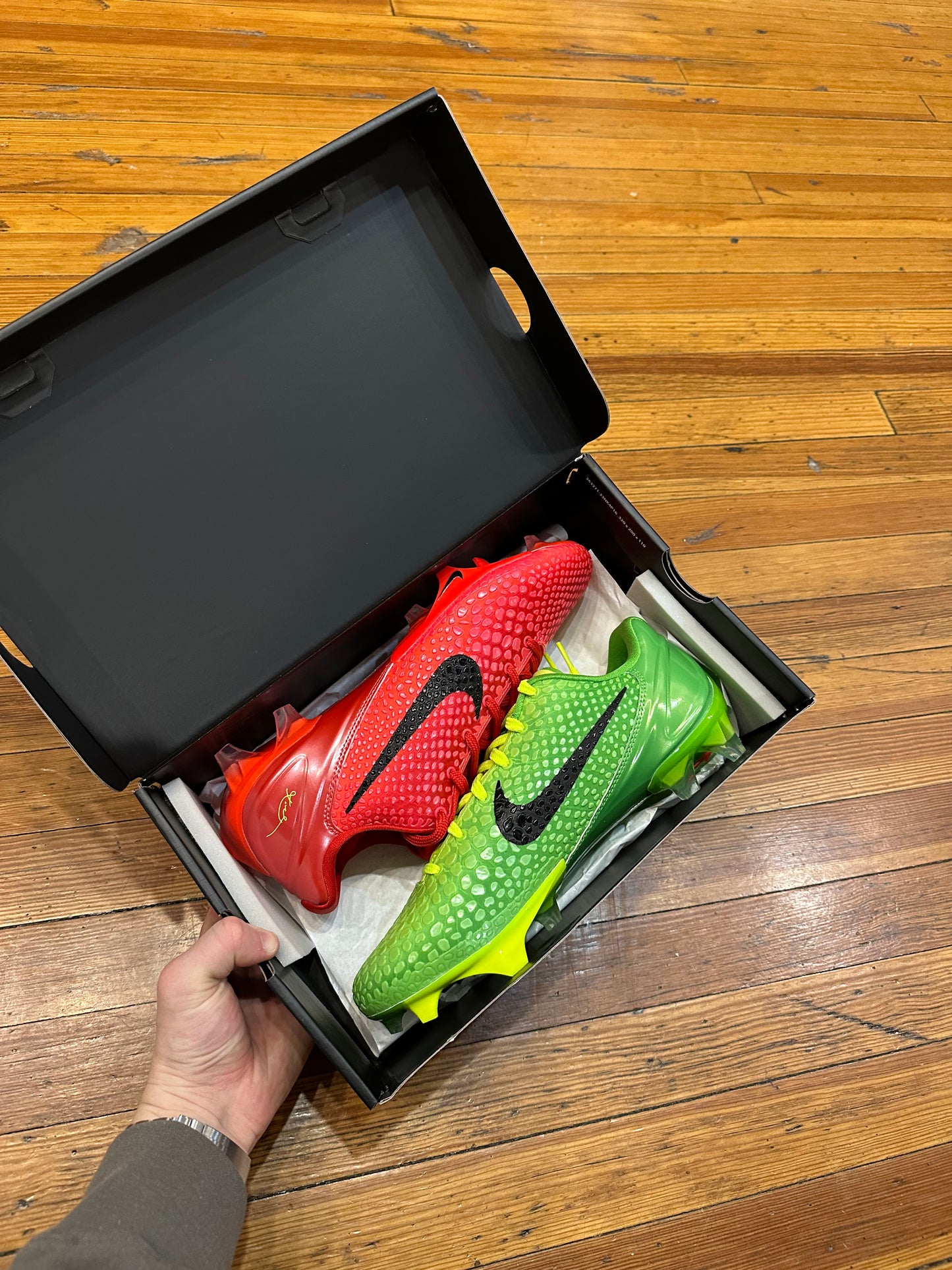 Nike Vapor Edge 6 Kobe Grinch Cleats “Mismatch”