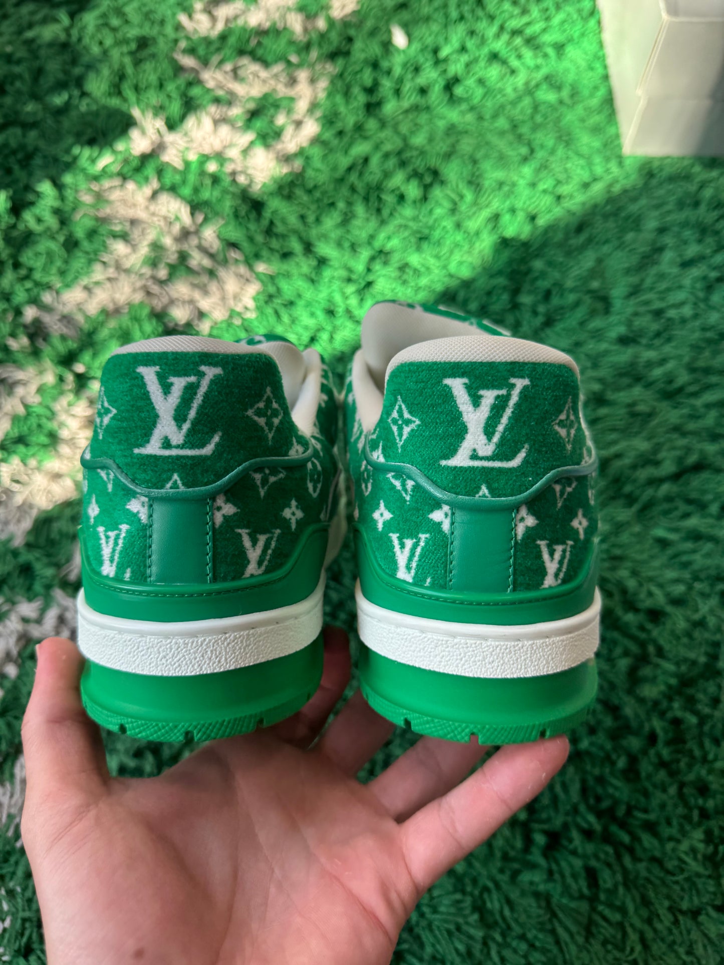 Louis Vuitton Trainer Monogram Textile “Green”