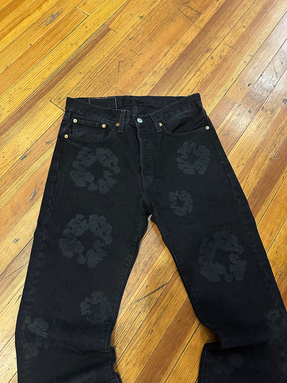 Denim Tears Cotton Wreath Jeans “Black on Black” (32)