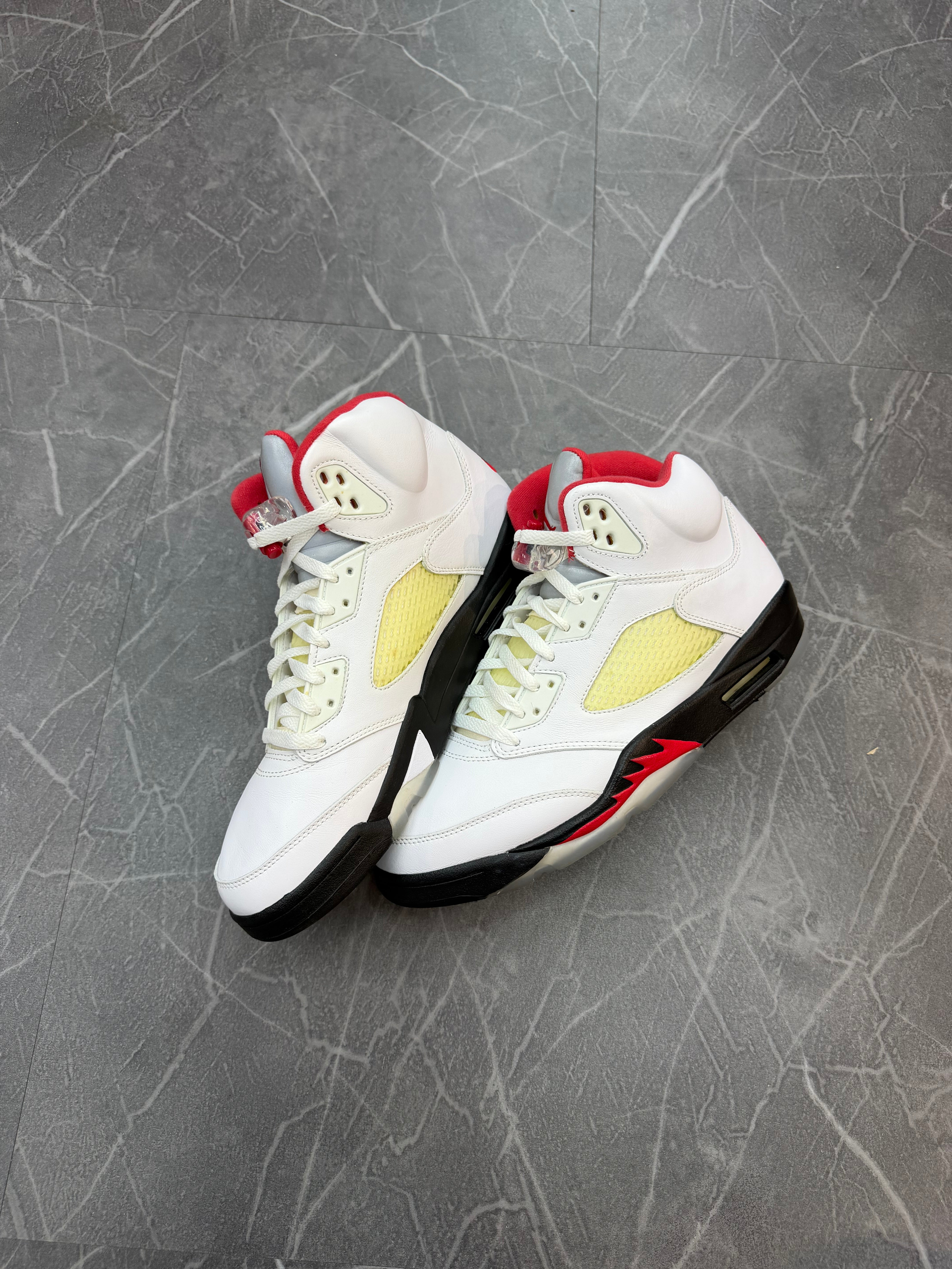 Jordan 5 “Fire Red Silver Tongue”