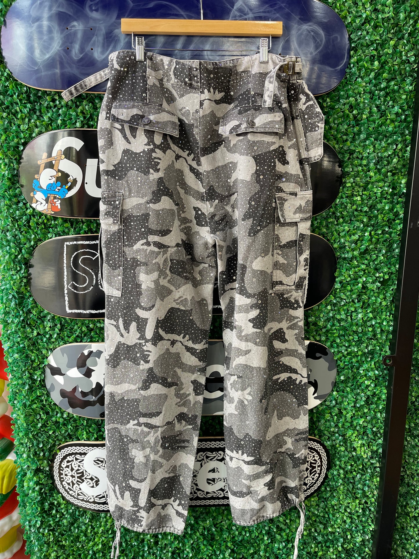Vale Forever Crystal Winter Camo Cargo Pants