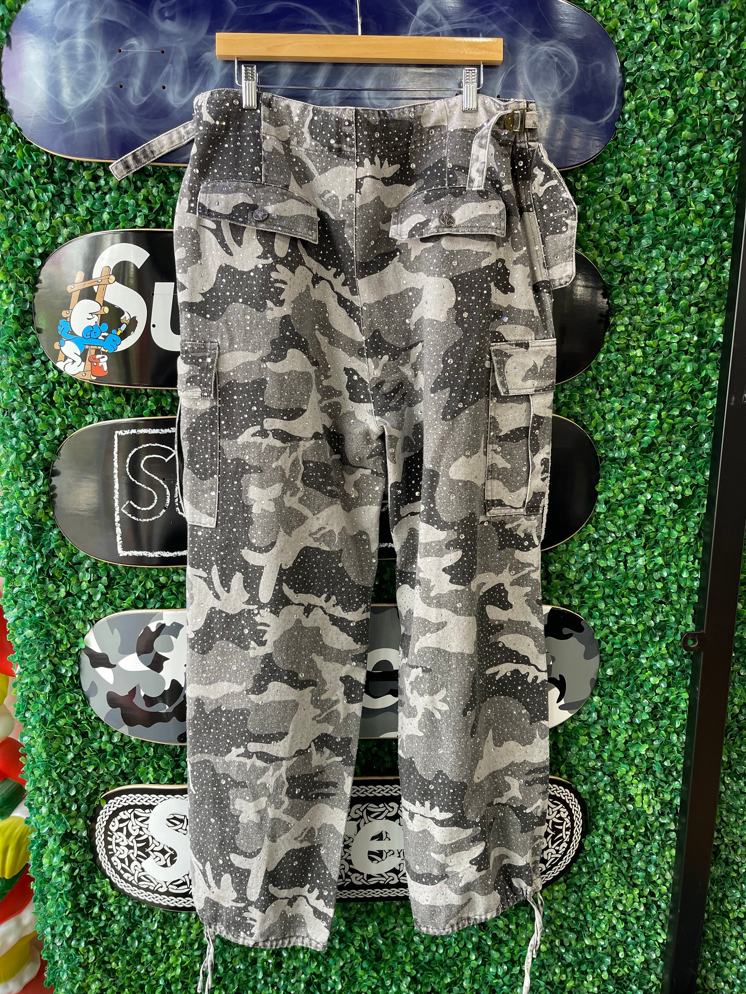 Vale Forever Crystal Winter Camo Cargo Pants