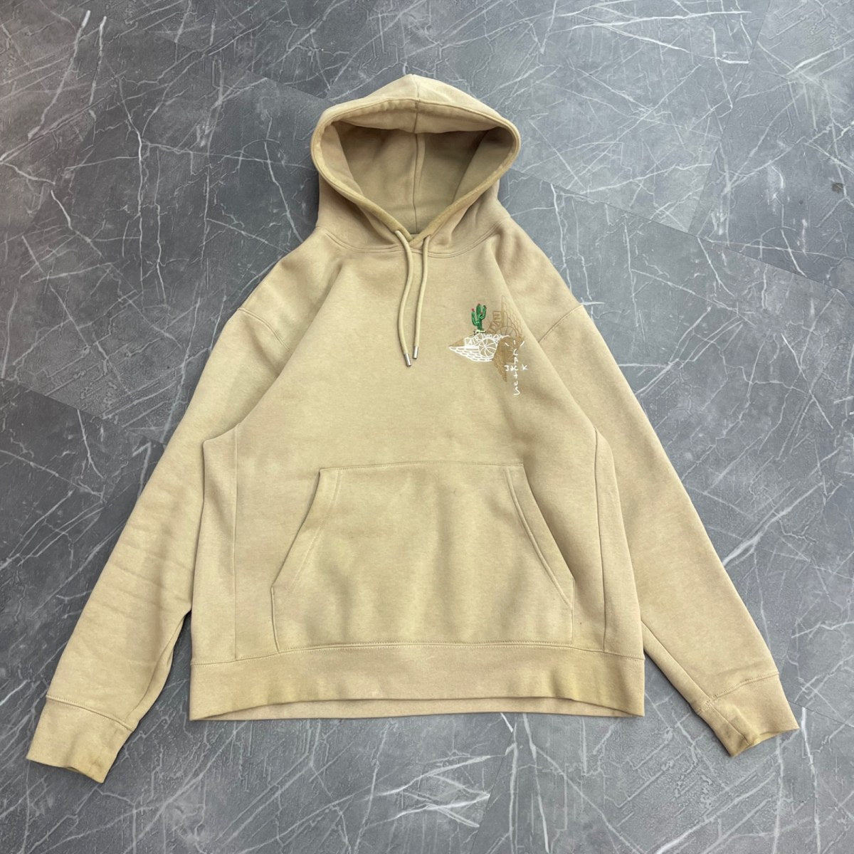 Travis Scott Cactus Jack x Jordan Pullover Hoodie Khaki/University Red - Image 1