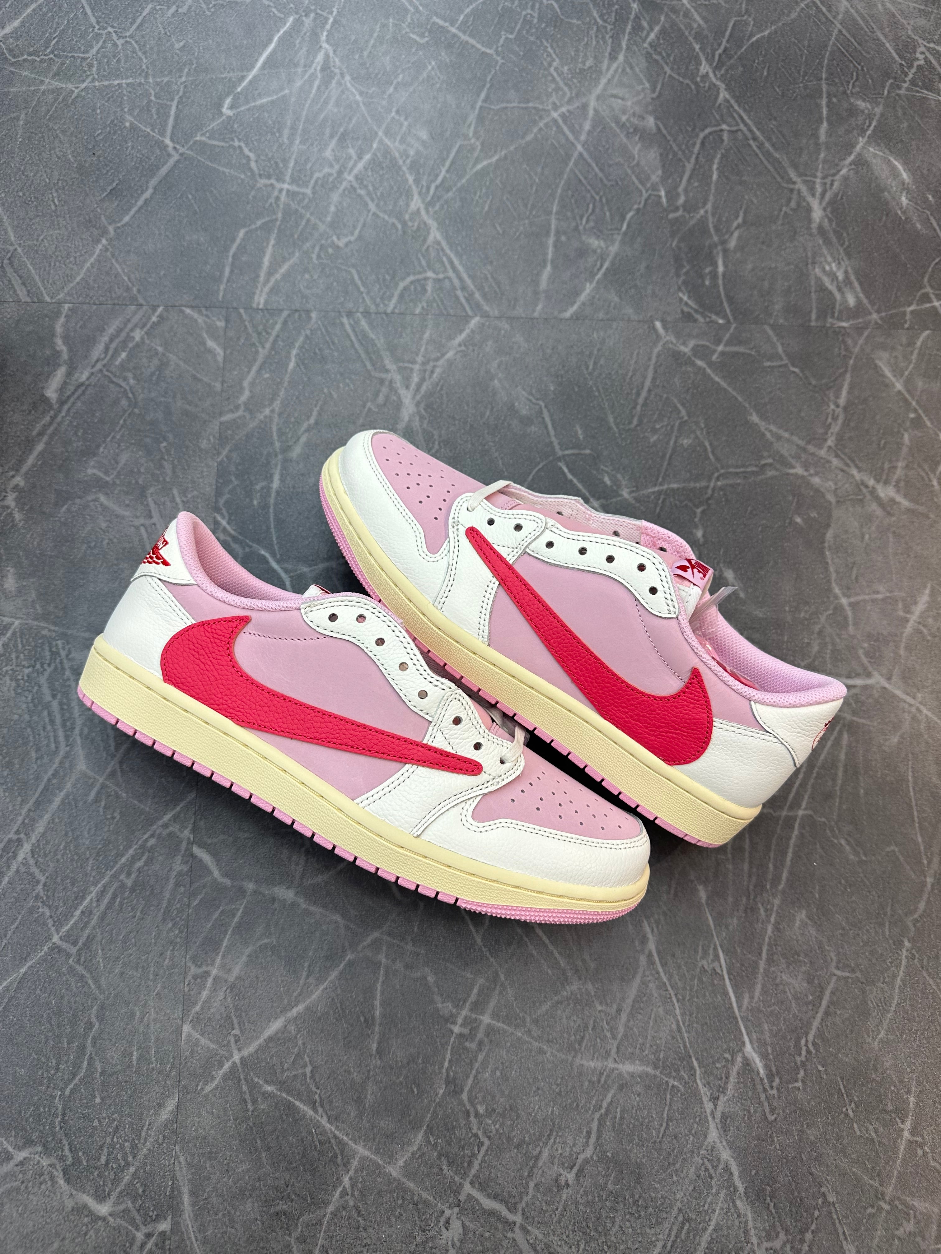 Travis Scott Jordan 1 Low “ Sail Tropical Pink”