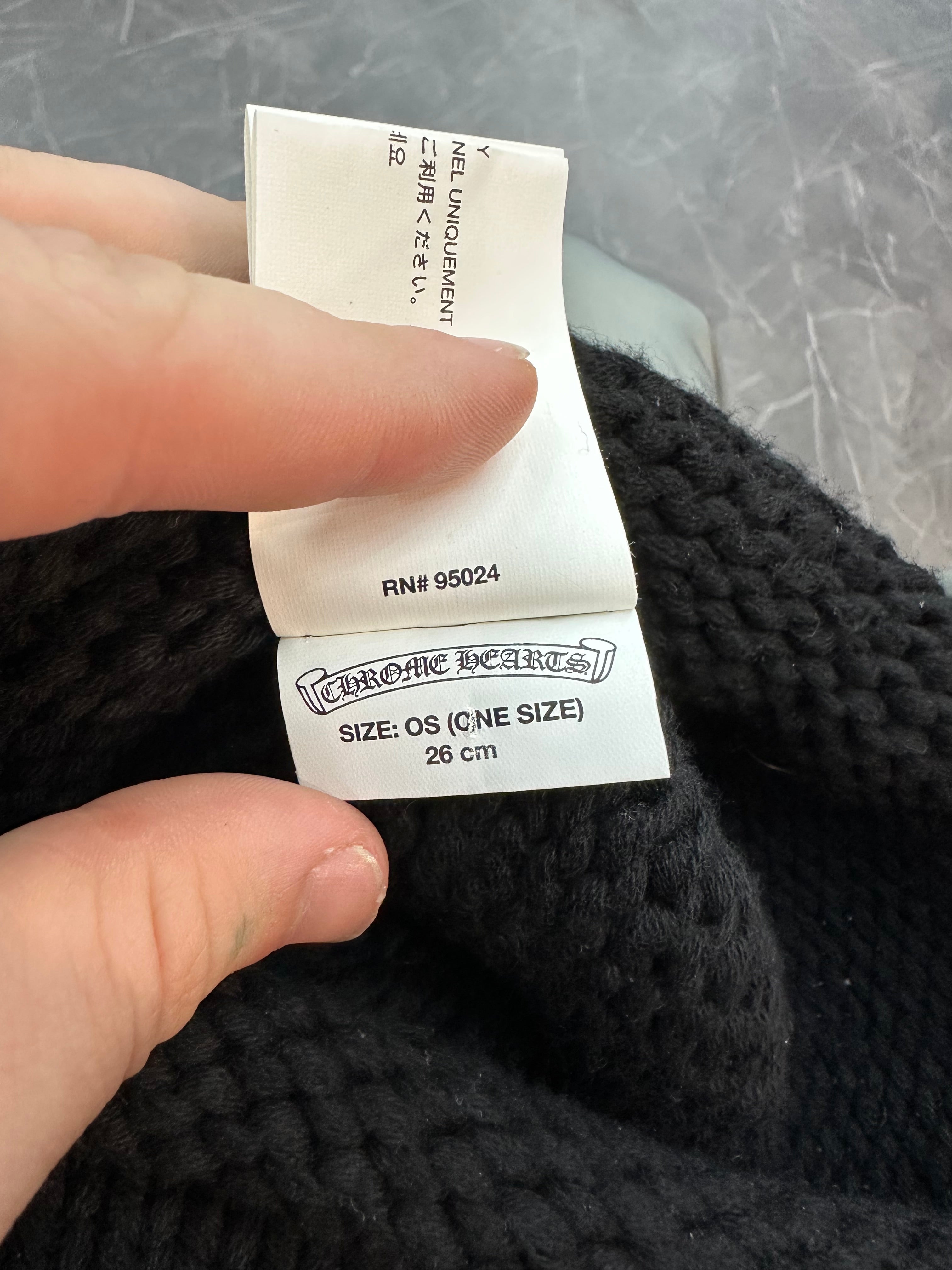 Chrome Hearts Cross Patch Knit Beanie