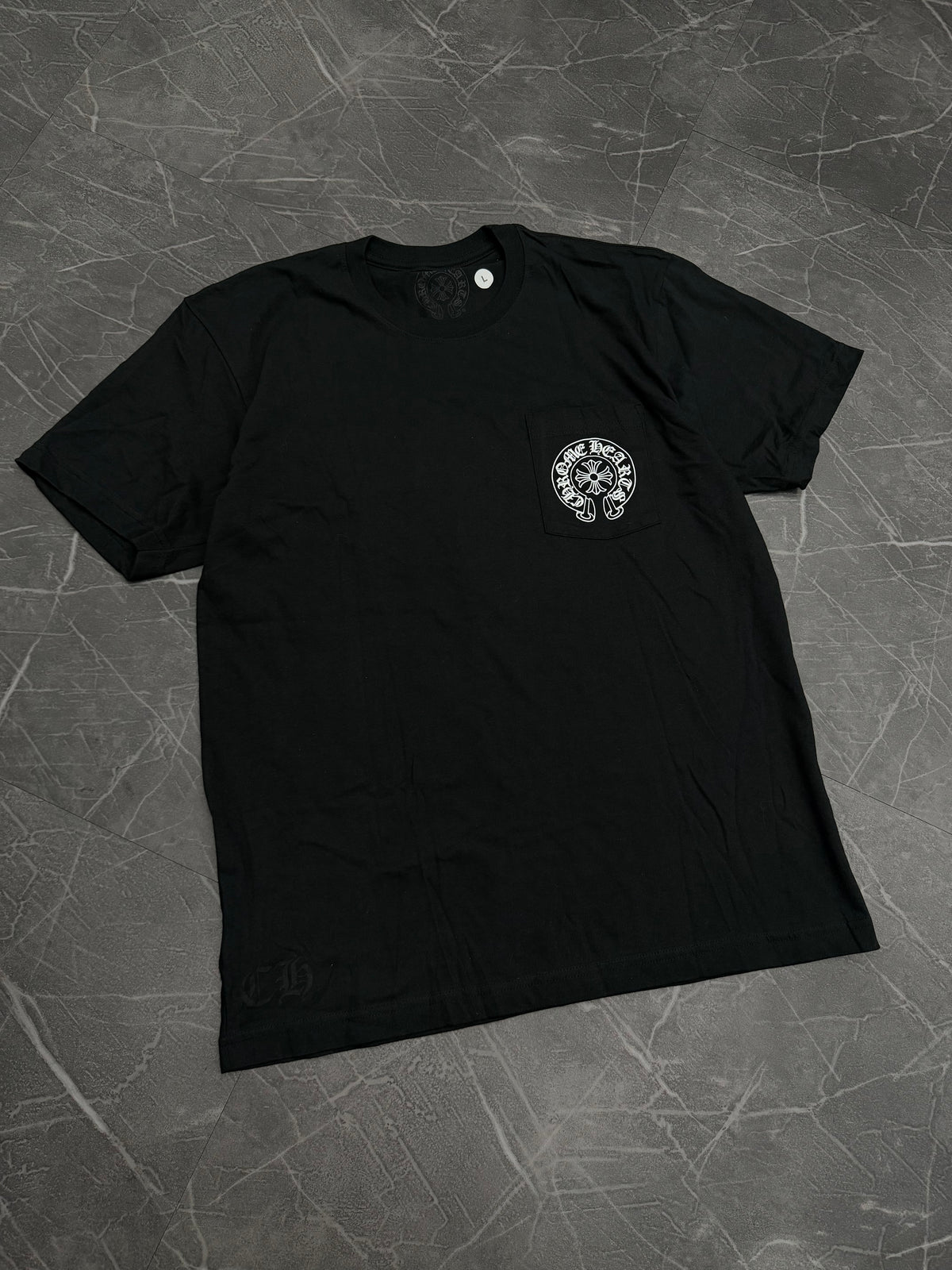 Chrome Hearts Las Vegas Exclusive Horseshoe Logo Pocket T-Shirt 'Black'