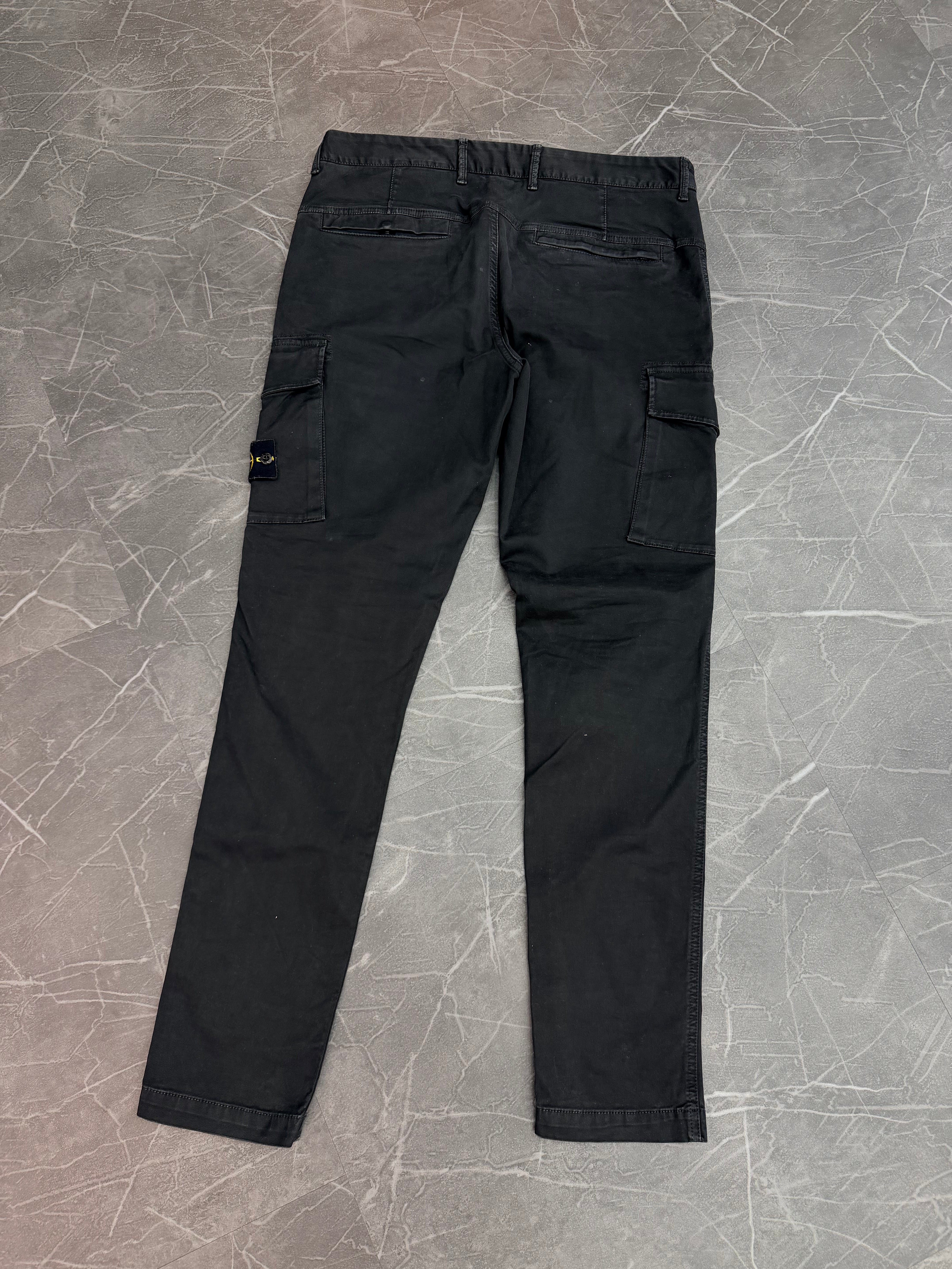 Stone Island Black Cargo Pants (34)