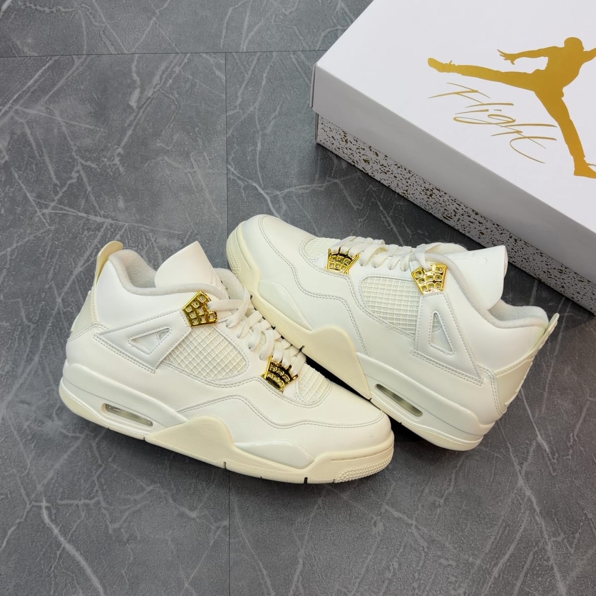 Jordan 4 Retro Metallic Gold (Women's) - Image 1