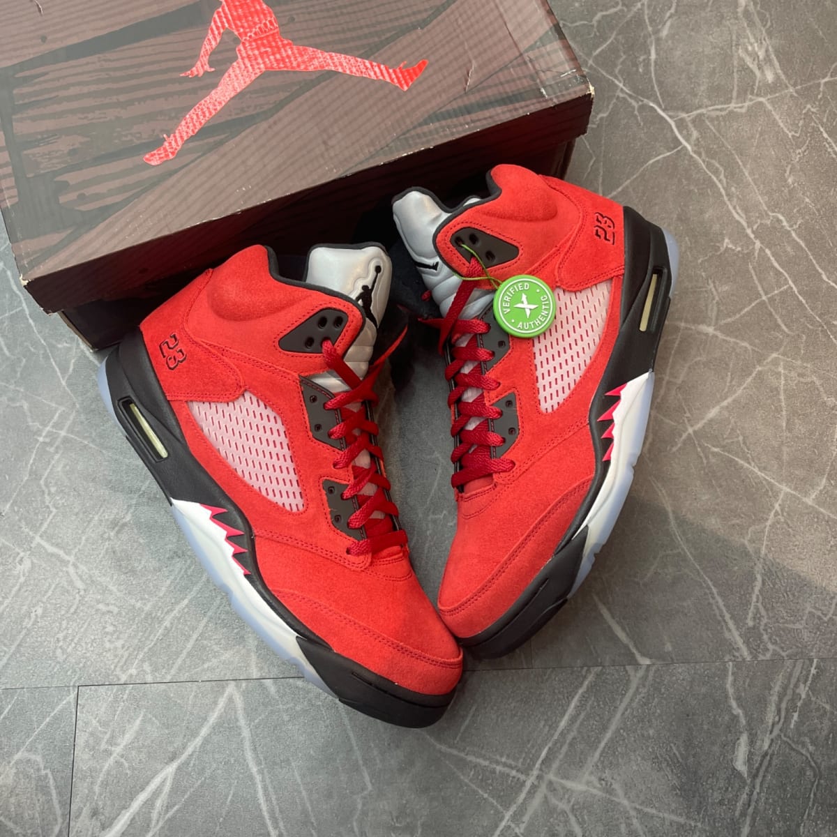 Jordan 5 Retro Raging Bull Red (2021) (Size 12) (Lightly Worn)