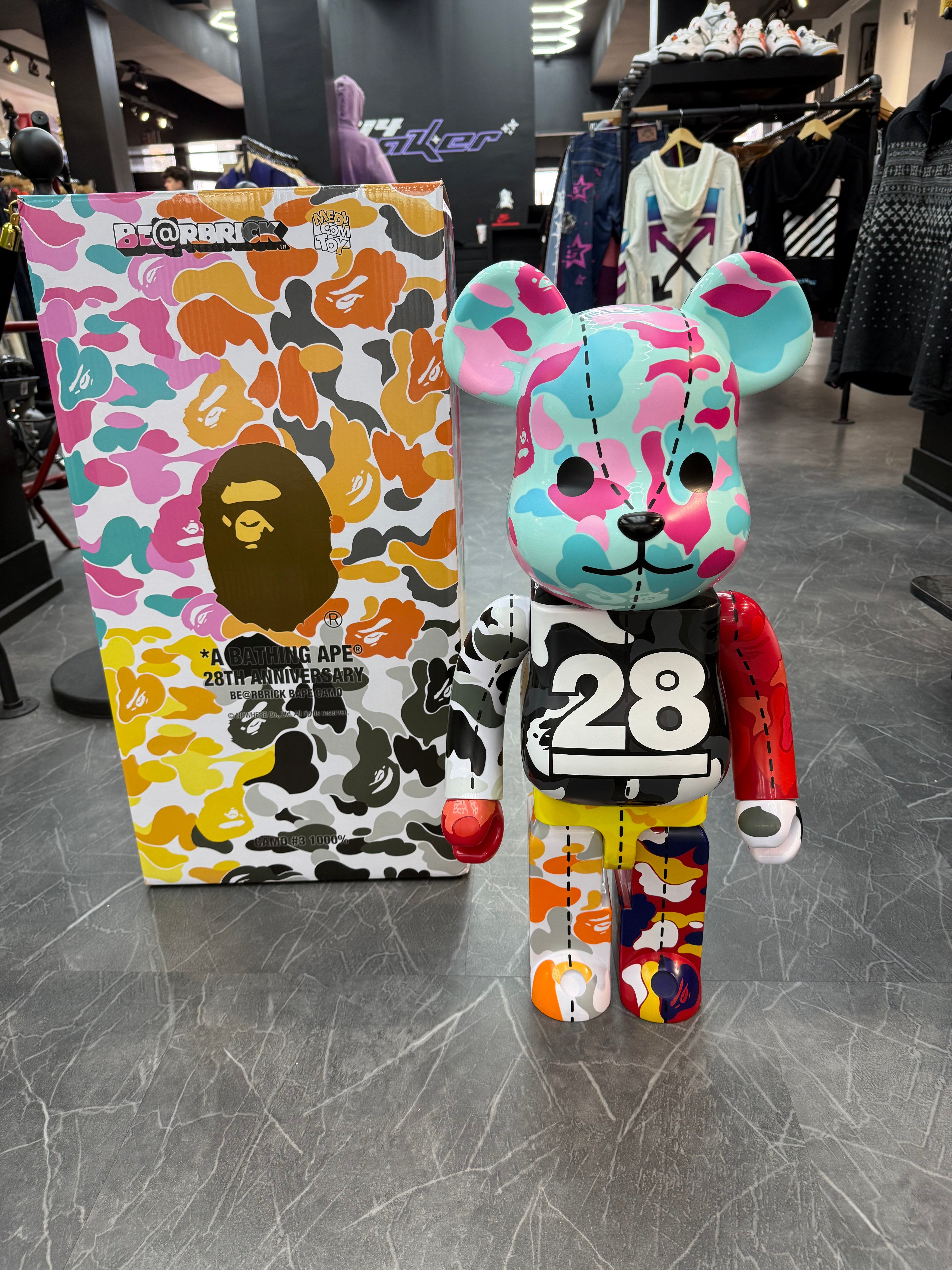 Bearbrick x Bape 28th Anniversary Camo 1000%