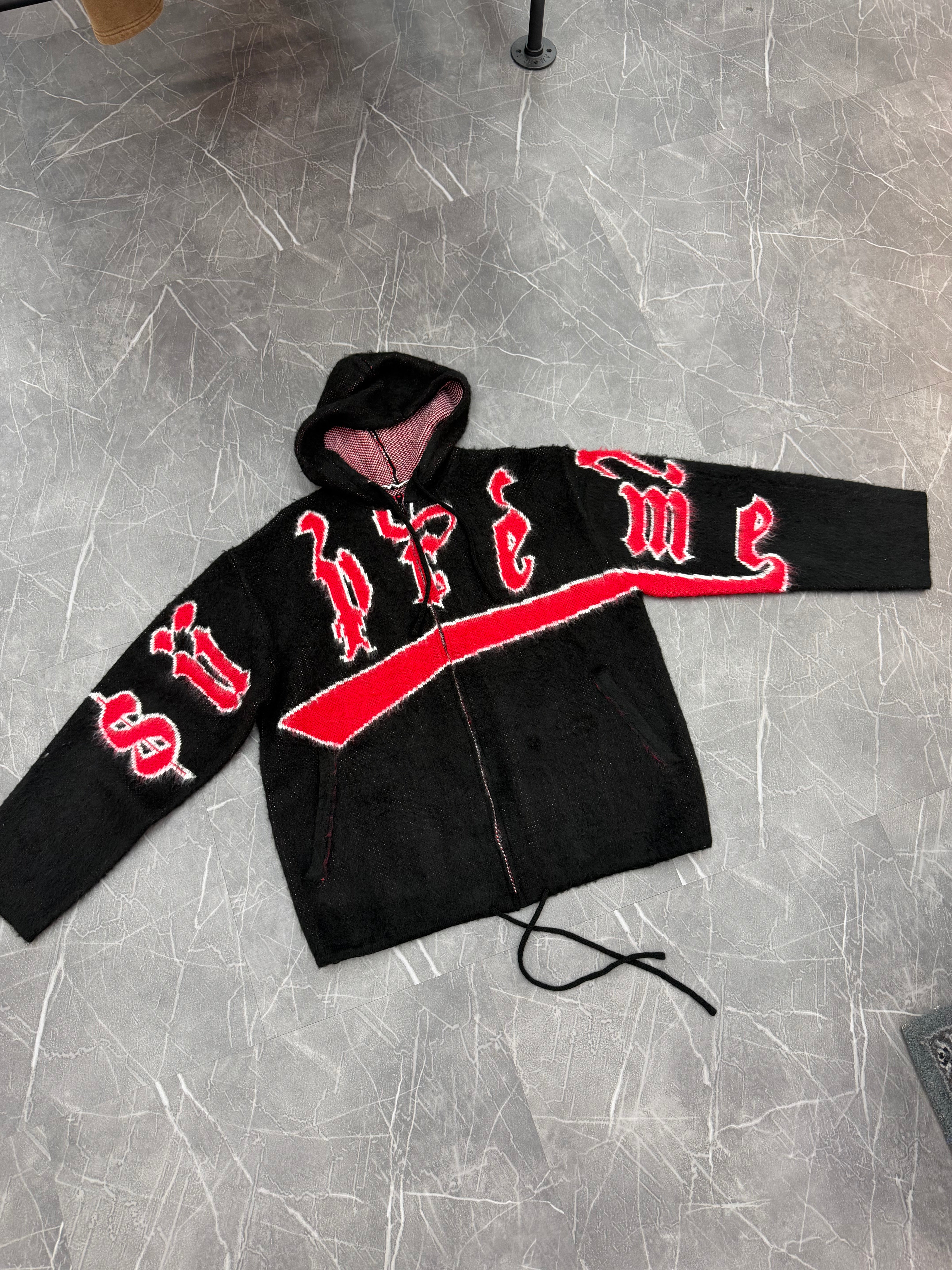 Supreme Zip Up Accent Brushed “Red”
