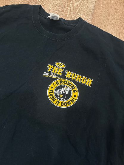 Pittsburg Steelers Tee “Flush it Down Browns” (2XL)