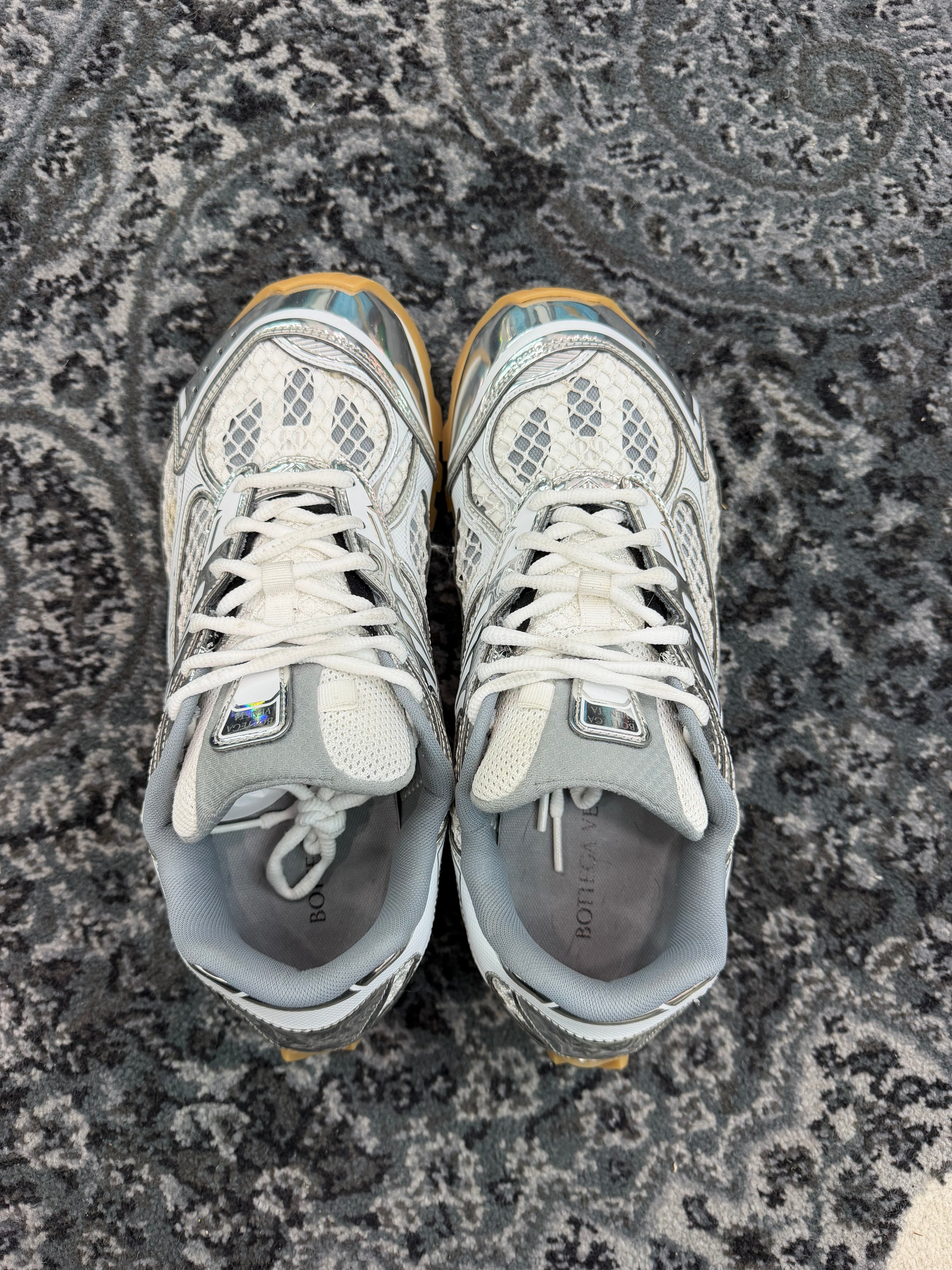 Bottega Veneta Orbit “White Silver”