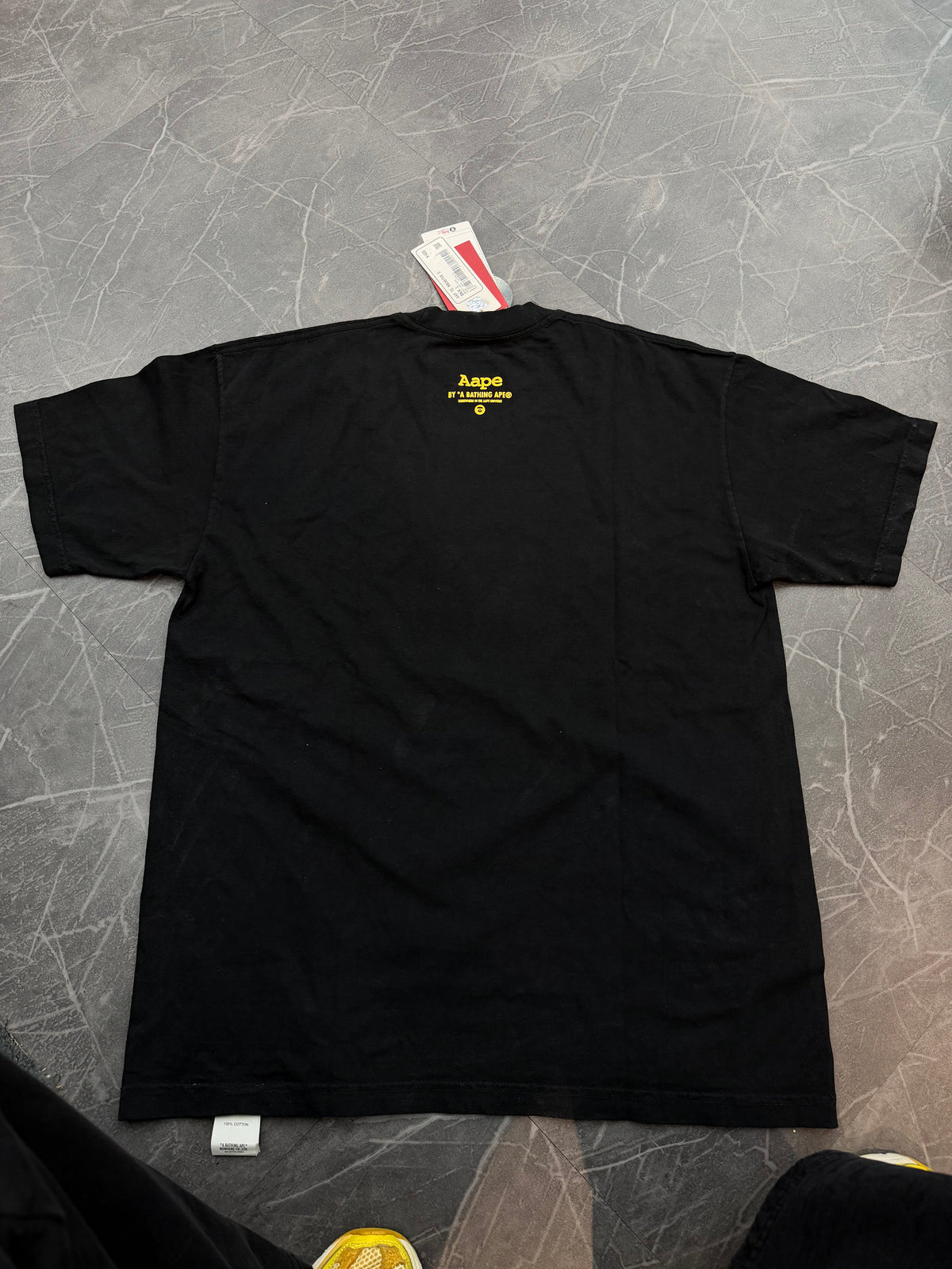 BAPE AAPE x Mitchell & Ness Lakers Tee Black