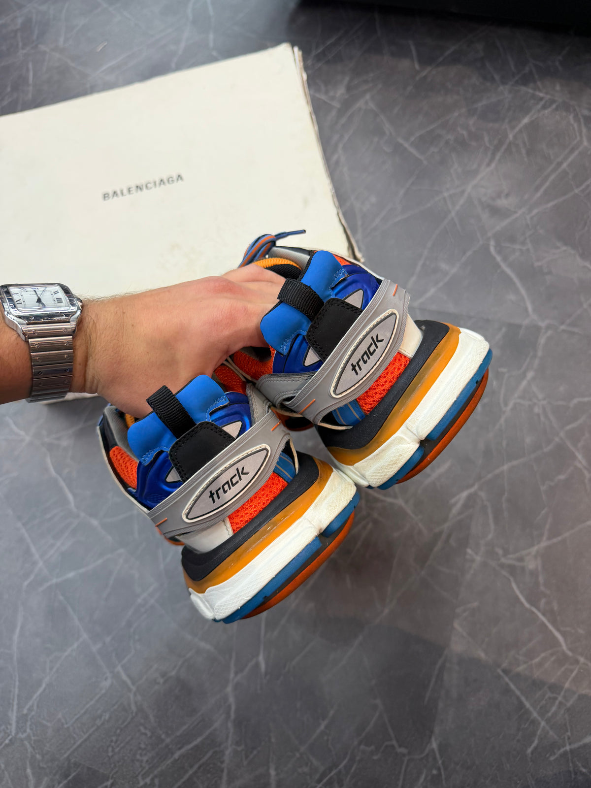 Balenciaga Track Runner White Orange Blue