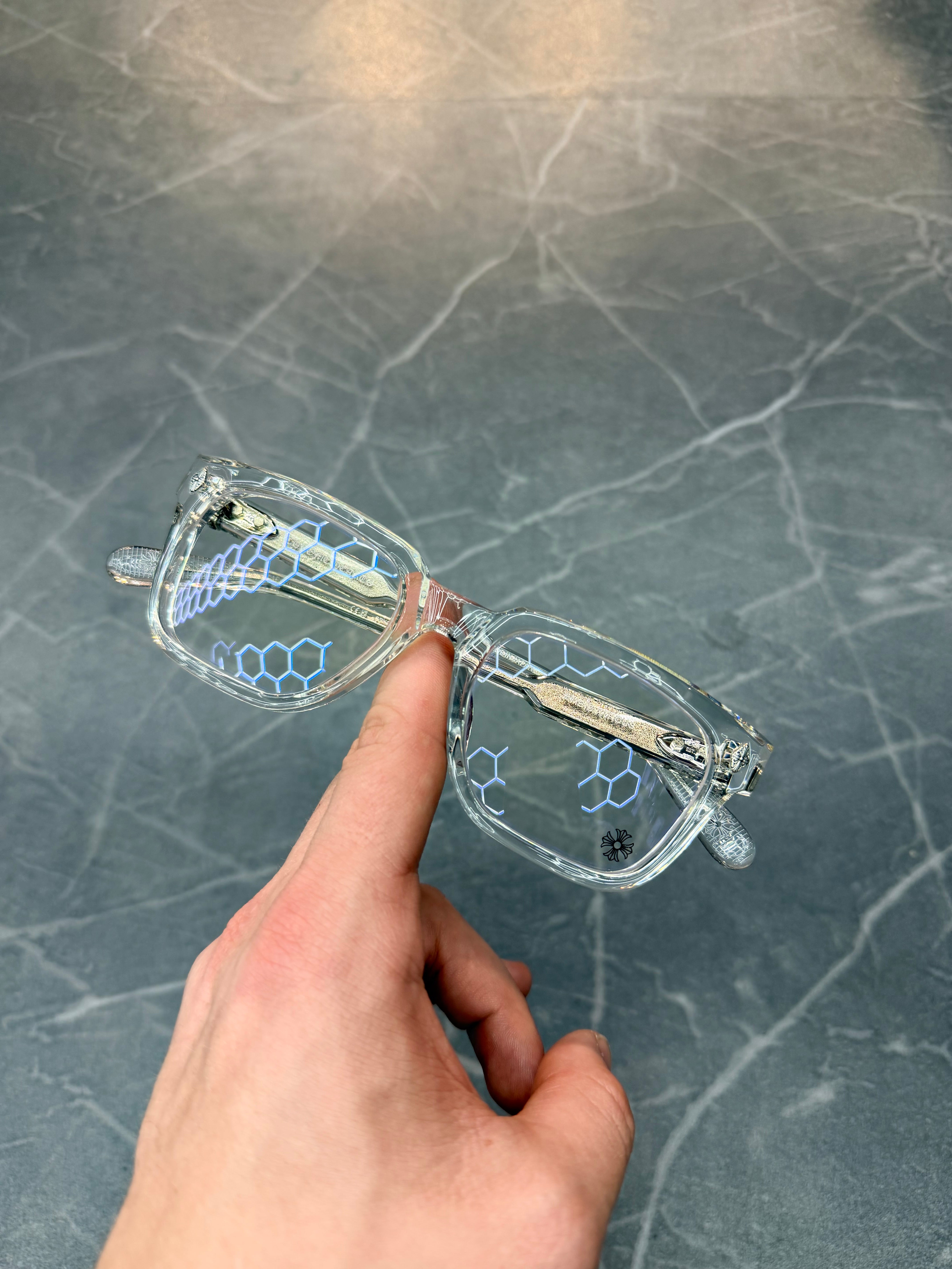 Chrome Hearts Ambidixtrous Clear Frame Glasses