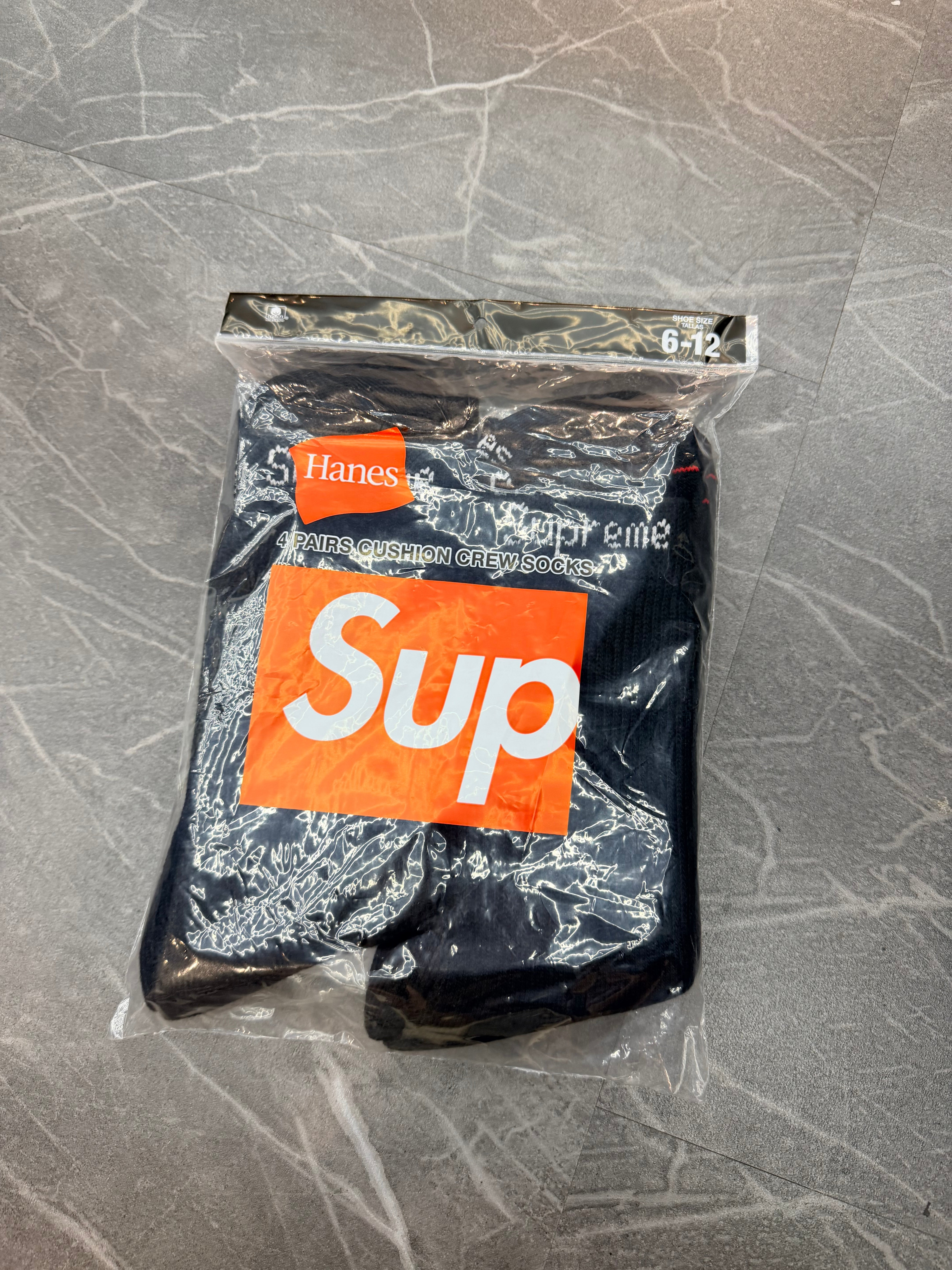 Supreme Socks Black (Pack of 4)