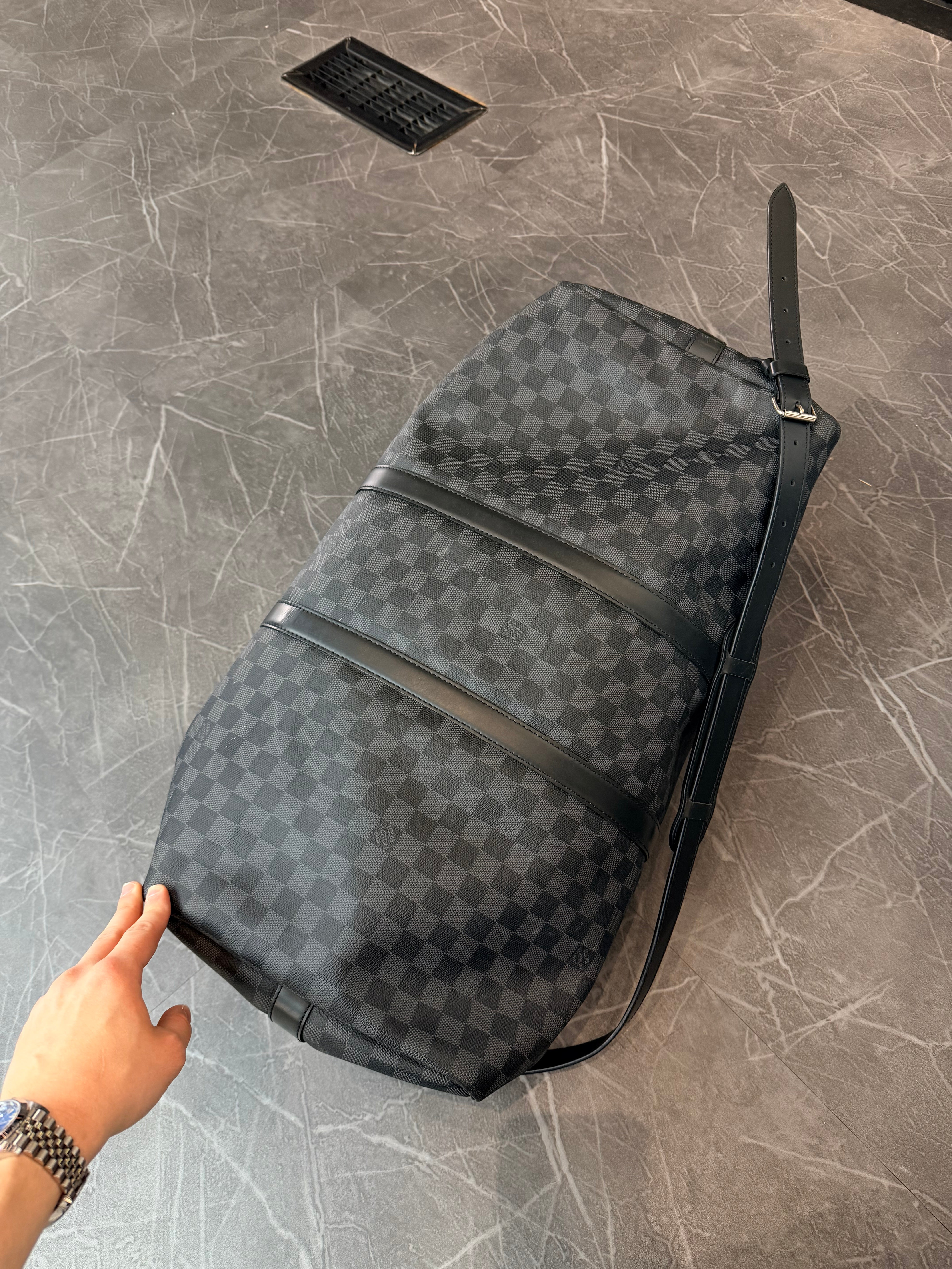 Louis Vuitton Black Monogram Duffle Bag