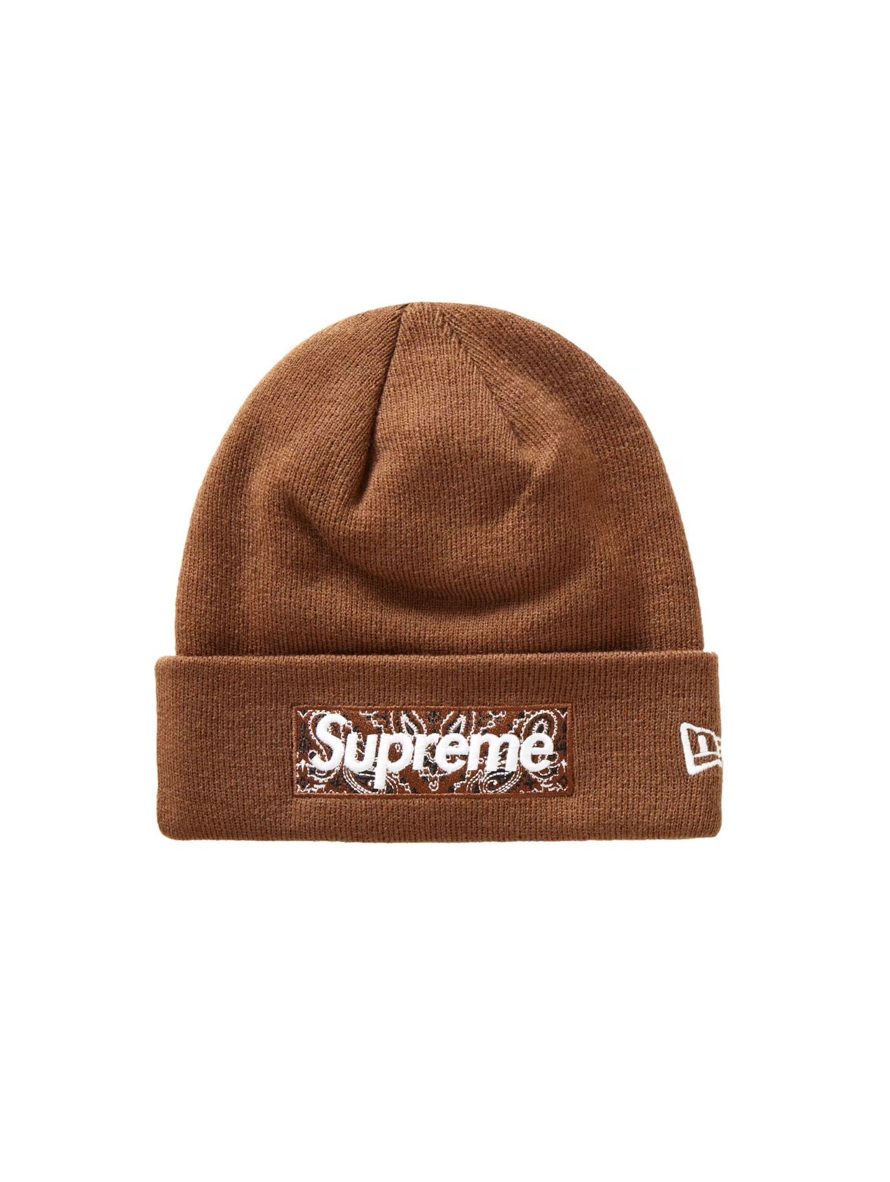 Supreme Beanie Paisley Box Logo “Brown”