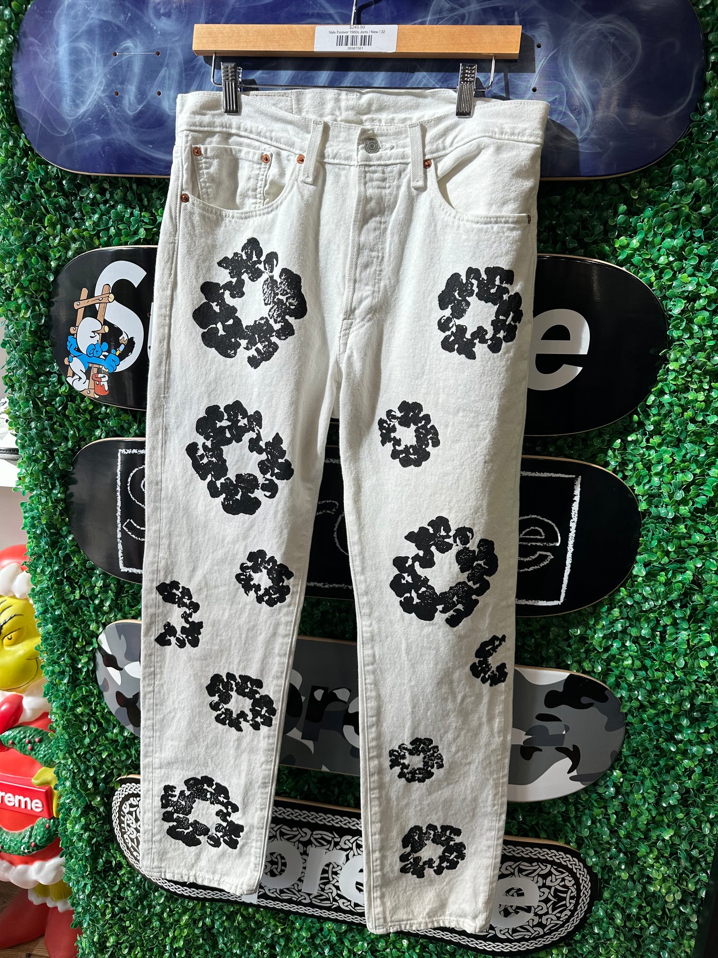Denim Tears Cotton Wreath Jeans “White” (32)