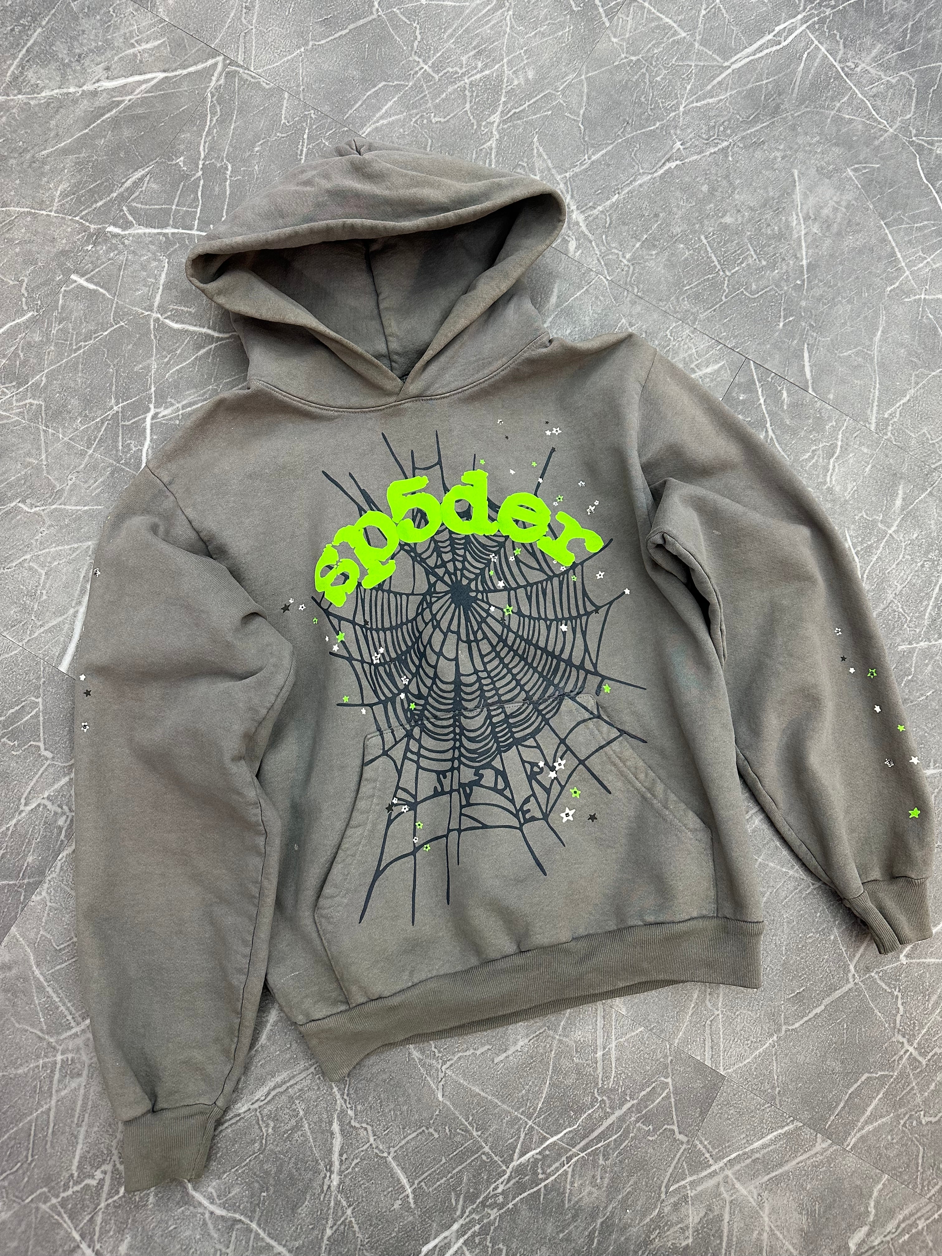 Sp5der Hoodie “Slate Grey”