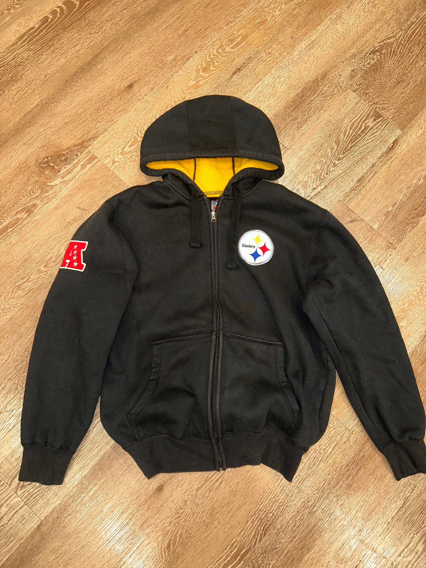 Pittsburg Steelers Zip Up Stitched Back Hit NFL (M)
