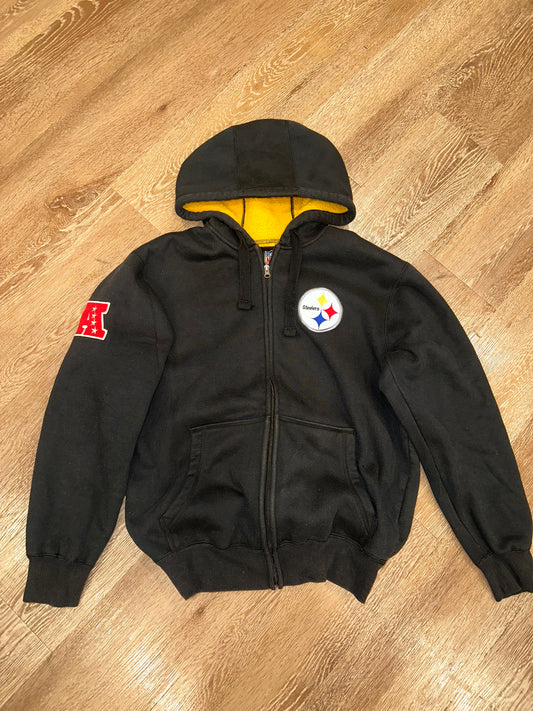 Pittsburg Steelers Zip Up Stitched Back Hit NFL (M)