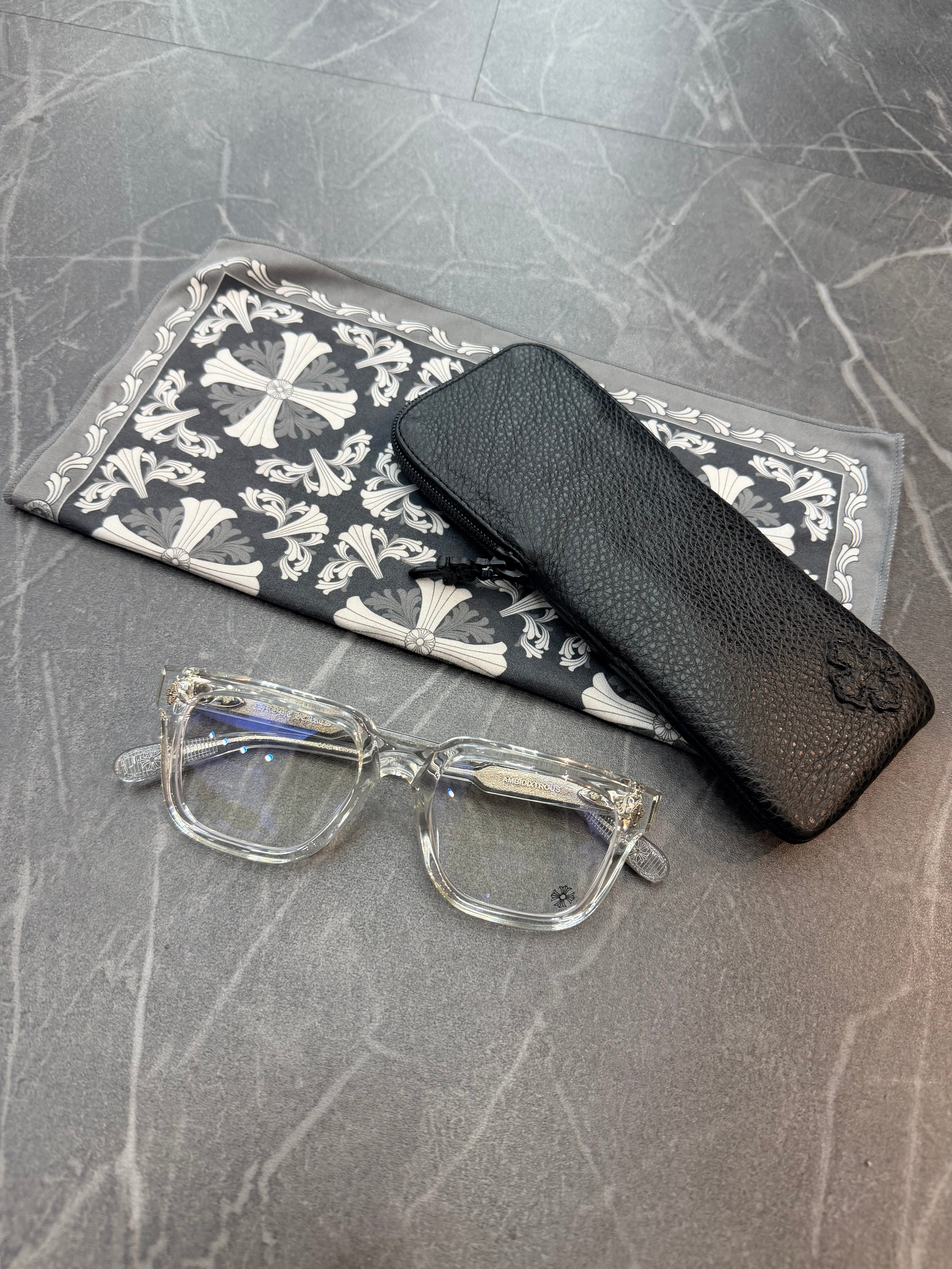 Chrome Hearts Ambidixtrous Clear Frame Glasses