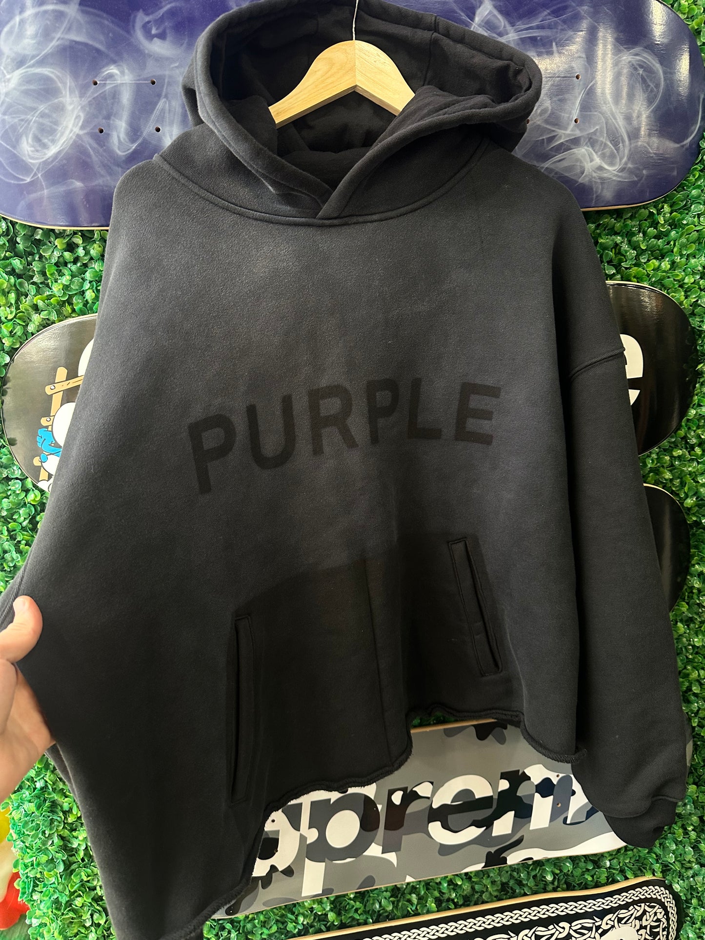 Purple Brand Hoodie “Washed Black”