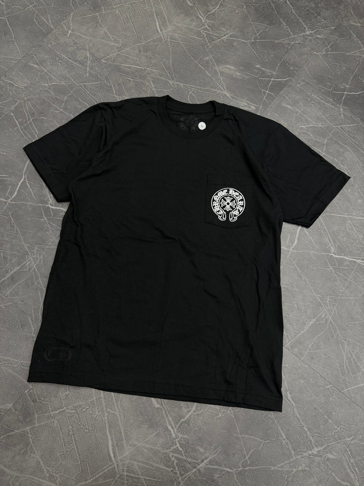 Chrome Hearts Miami Exclusive Horseshoe Logo Pocket T-shirt Black