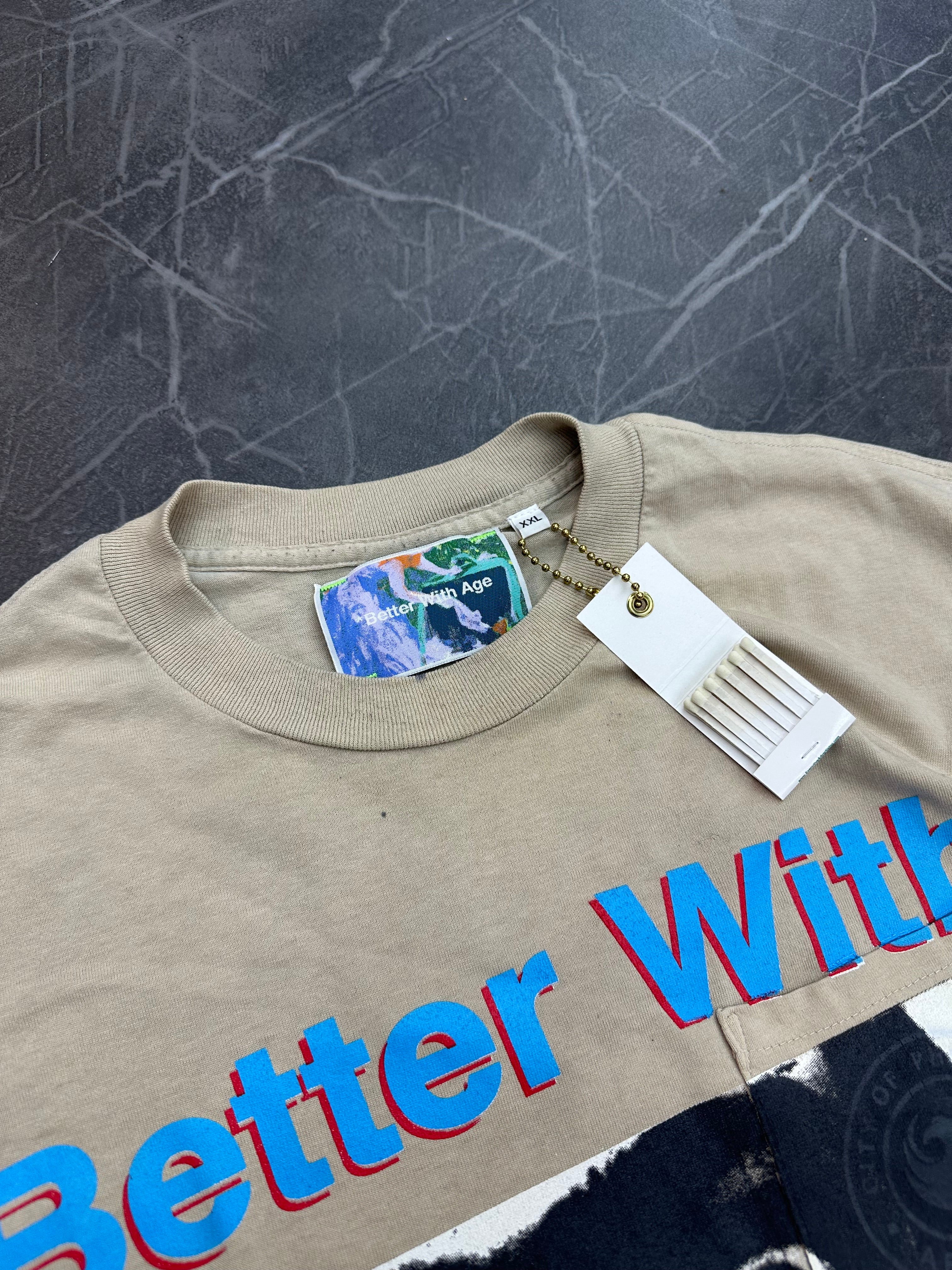 Better With Age Scream Tee Brown