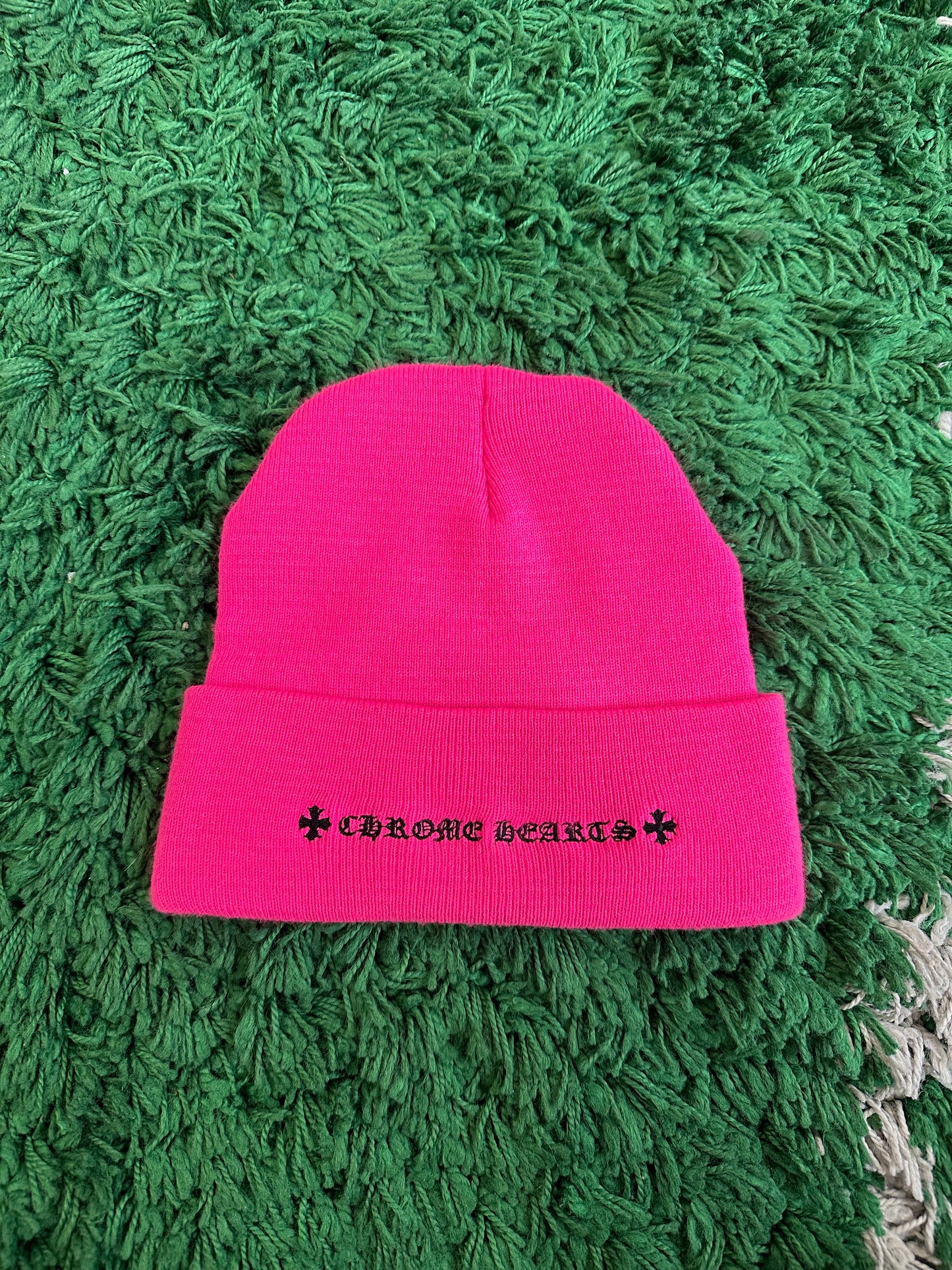Chrome Hearts Triple Cross Beanie “Pink”