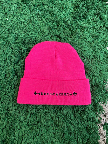 Chrome Hearts Triple Cross Beanie “Pink”