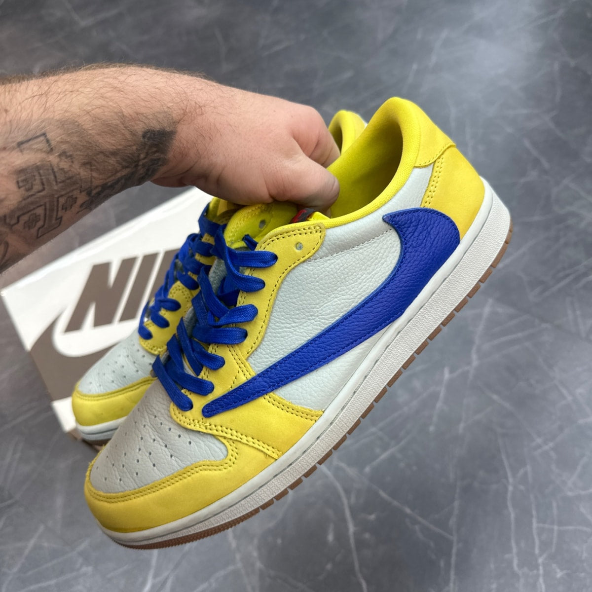 Jordan 1 Retro Low OG SP Travis Scott Canary (Women's) - Image 3