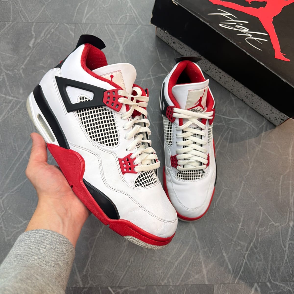 Jordan 4 Retro Fire Red (2020) (Size 12) (Lightly Worn)