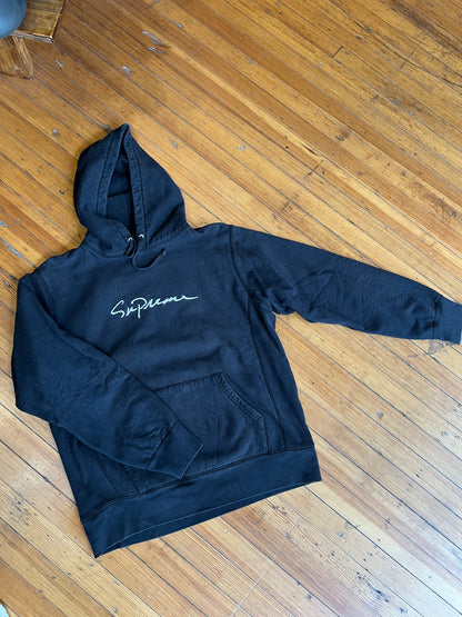 Supreme Script Logo Hoodie “Black”