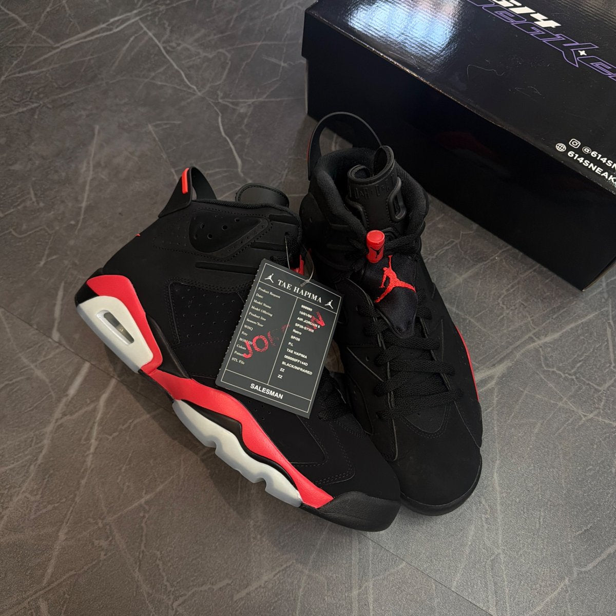 Jordan 6 Retro Infrared Salesman (Size 11) (Lightly Worn)