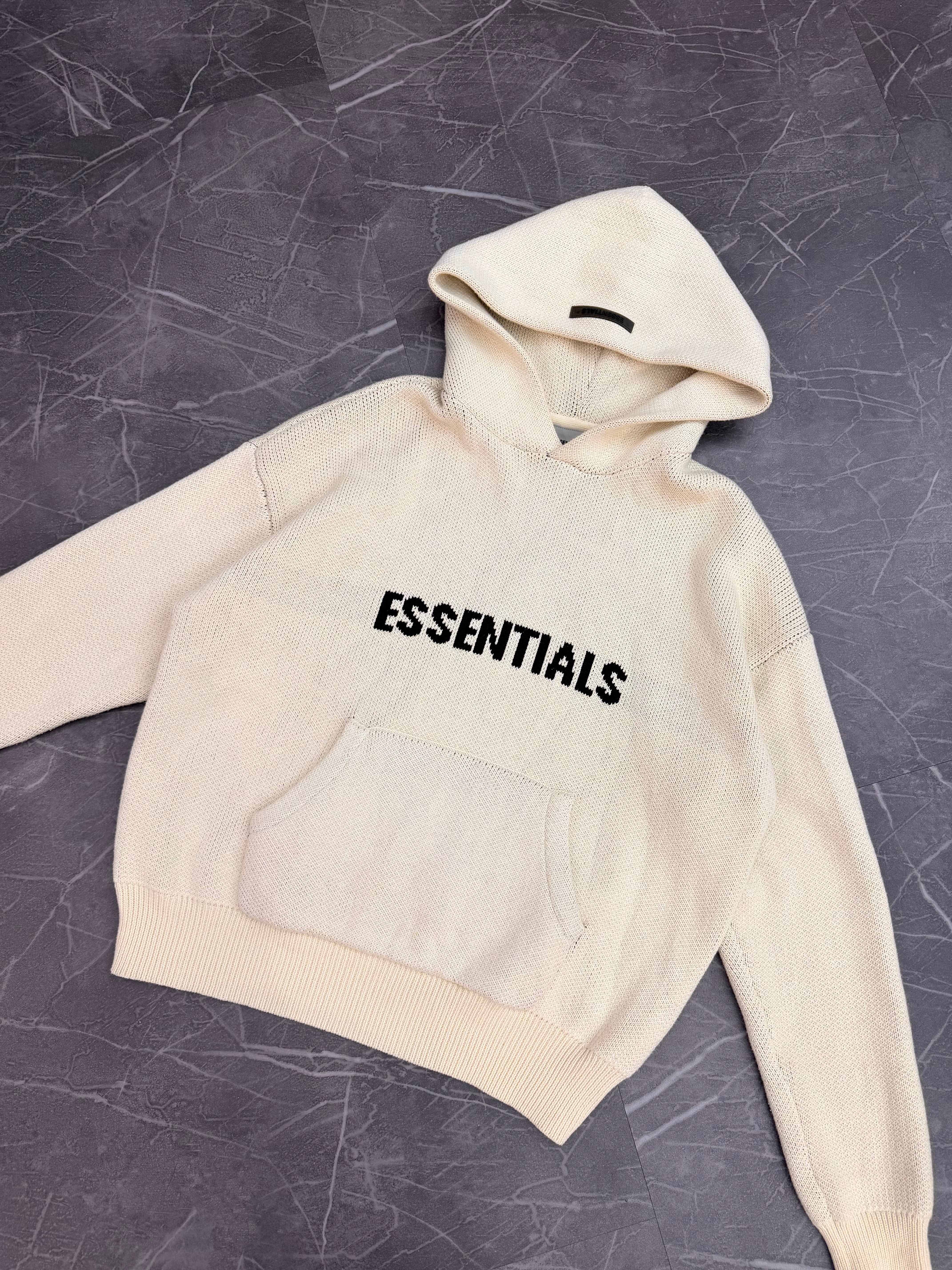 Essentials Knit Hoodie “Buttercream”