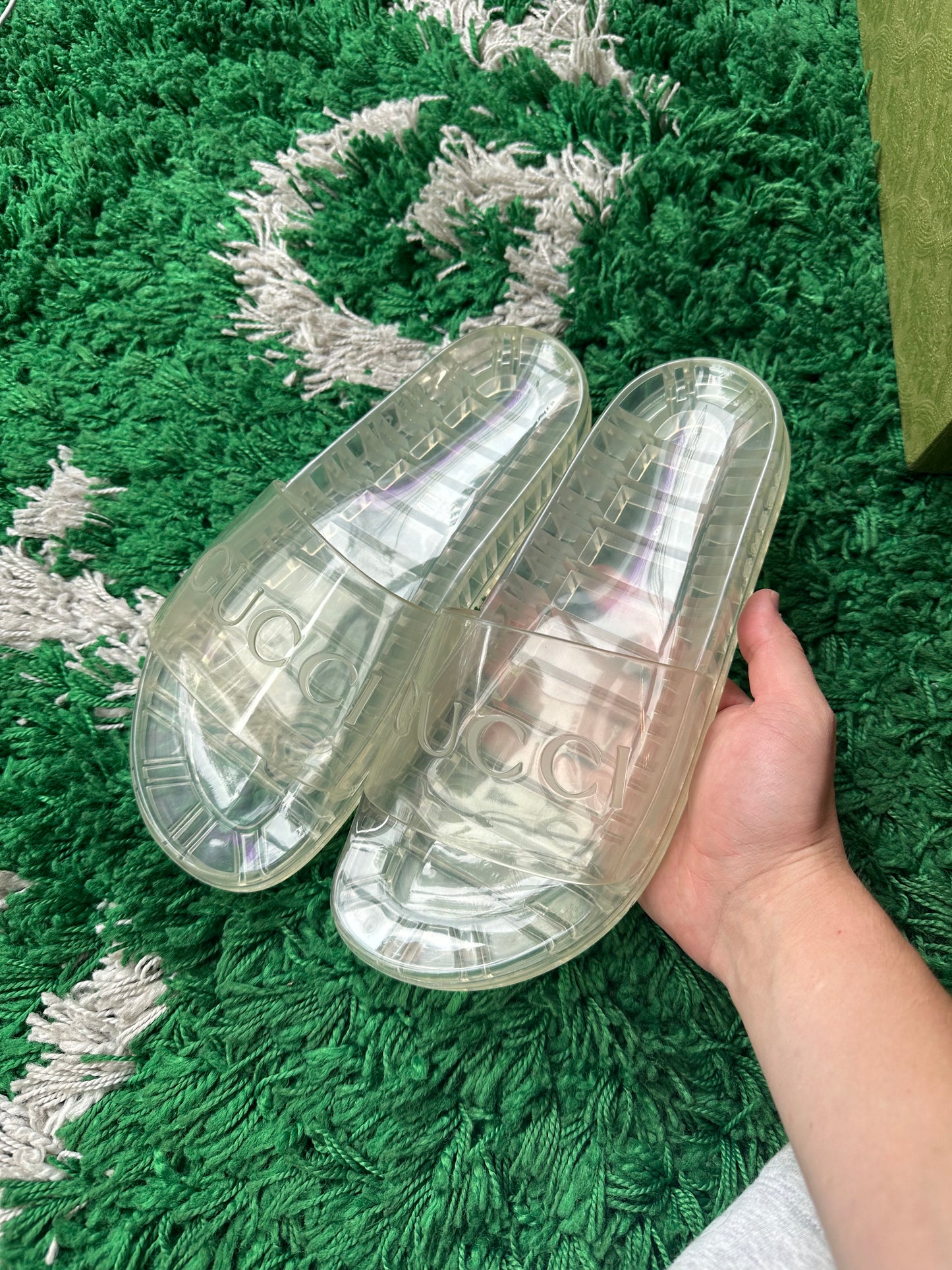 Gucci Transparent Slides